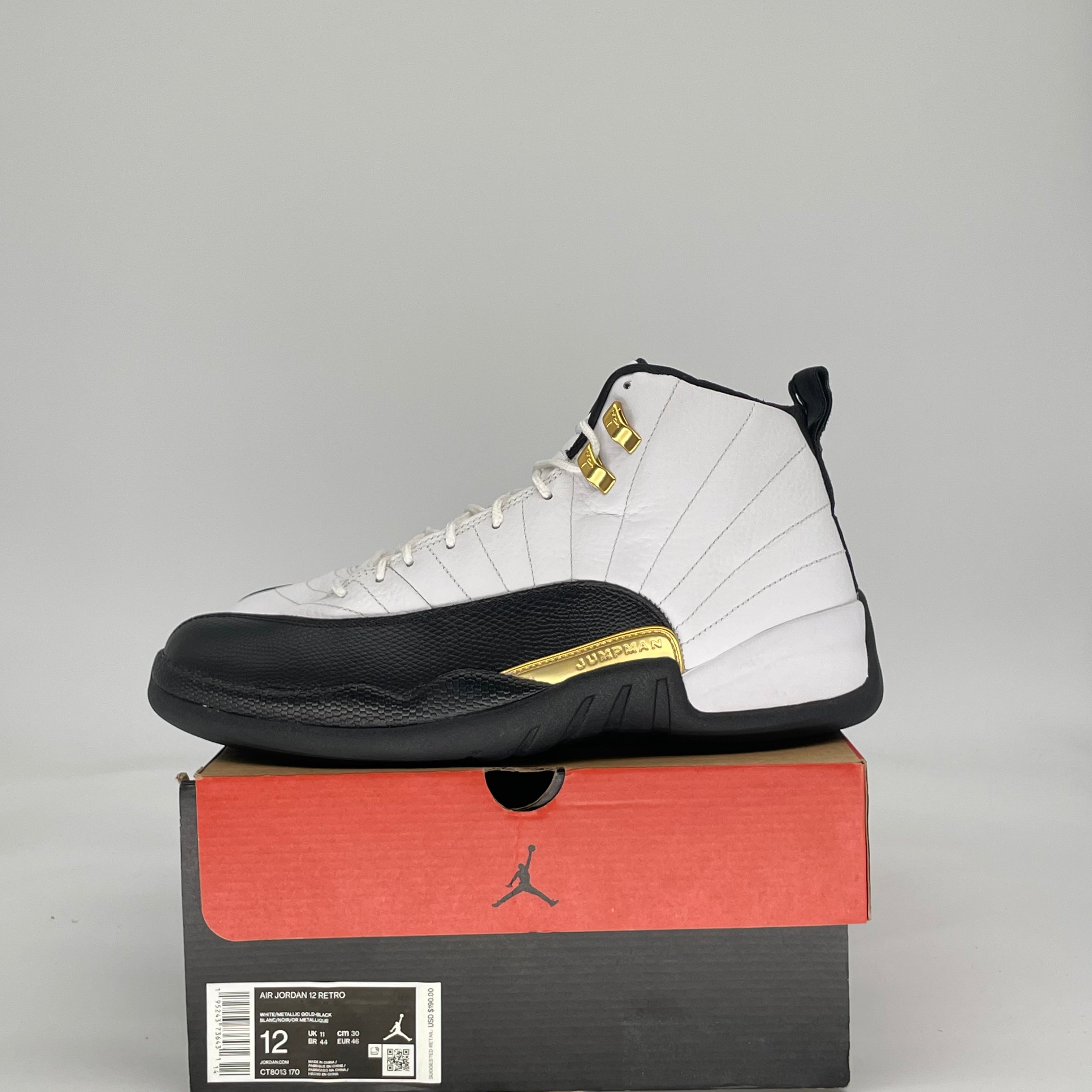 AIR JORDAN 12 ROYALTY TAXI CT8013-170 SIZE 12/13.5W