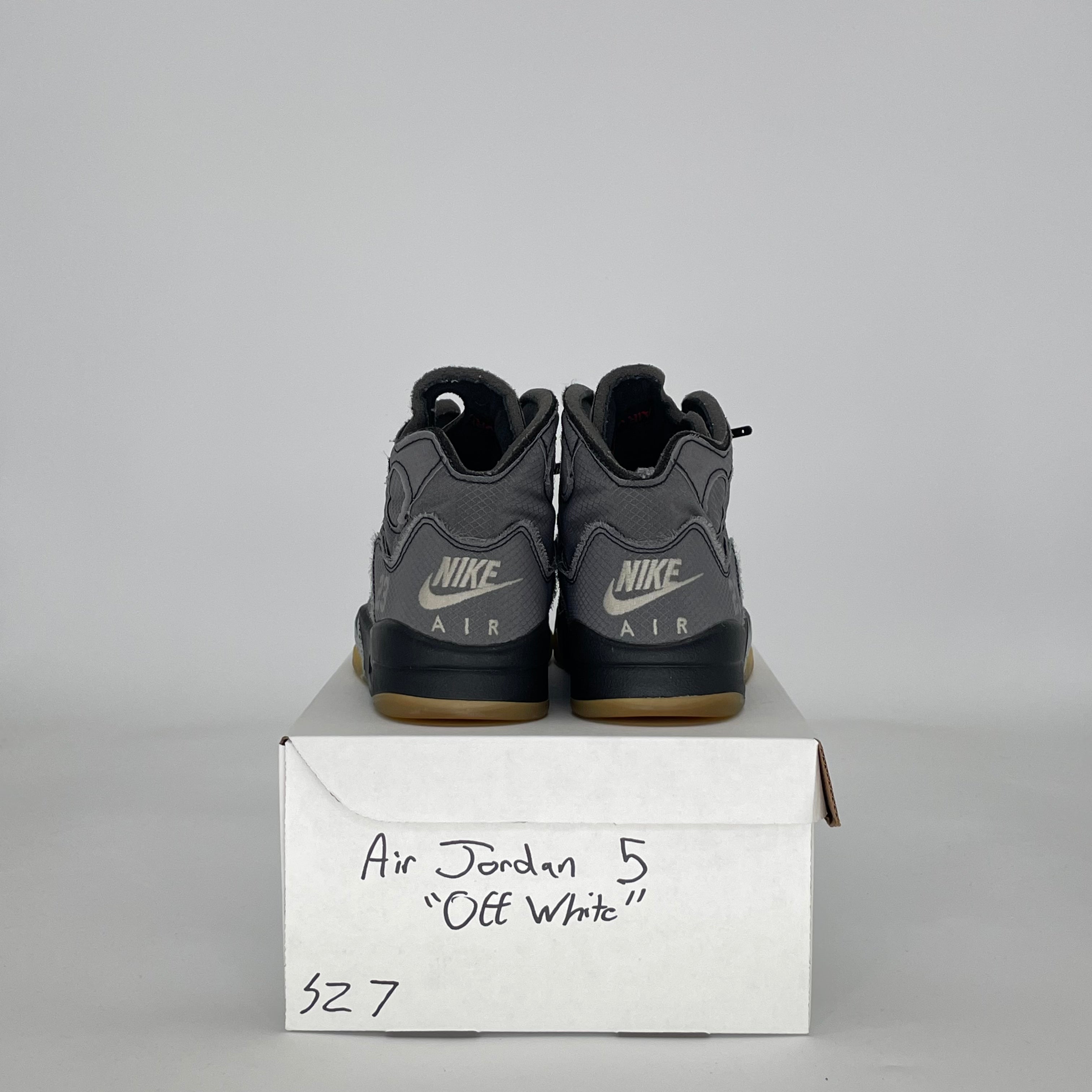 AIR JORDAN 5 OFF-WHITE MUSLIN CT8480-001 SIZE 7/8.5W GS