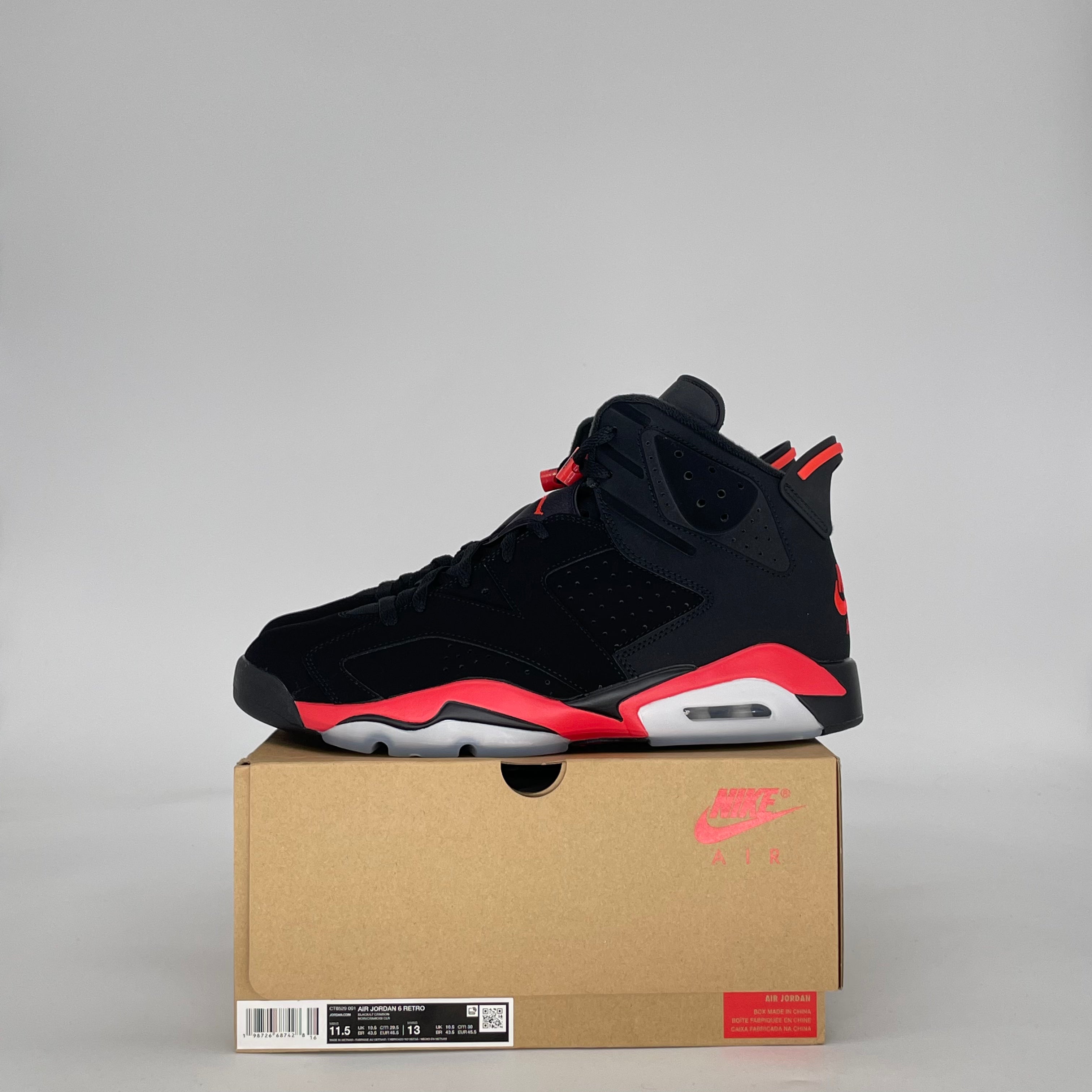 AIR JORDAN 6 INFRARED SALESMAN CT8529-001 SIZE 11.5/13W