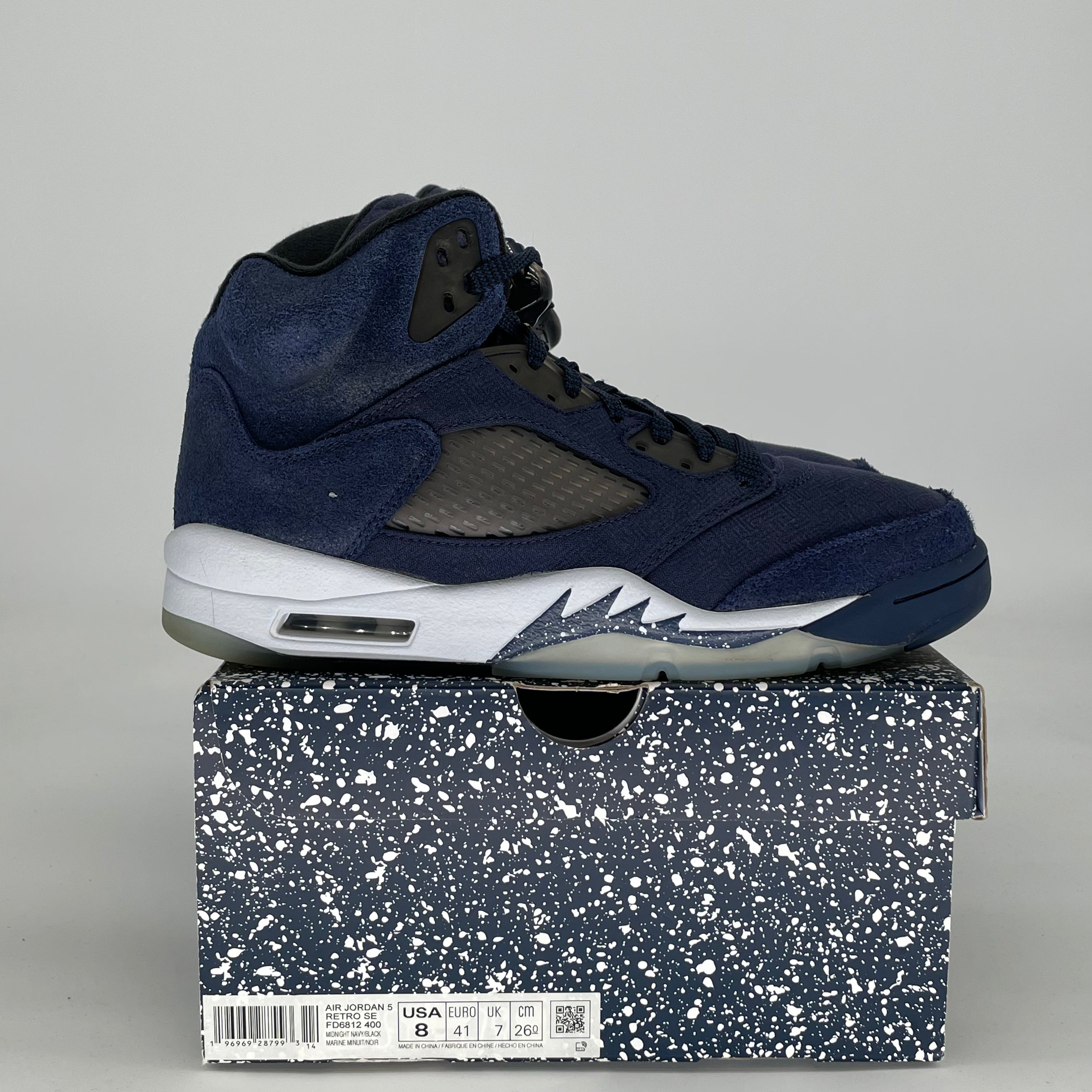 AIR JORDAN 5 MIDNIGHT NAVY FD6812-400 SIZE 8/9.5W