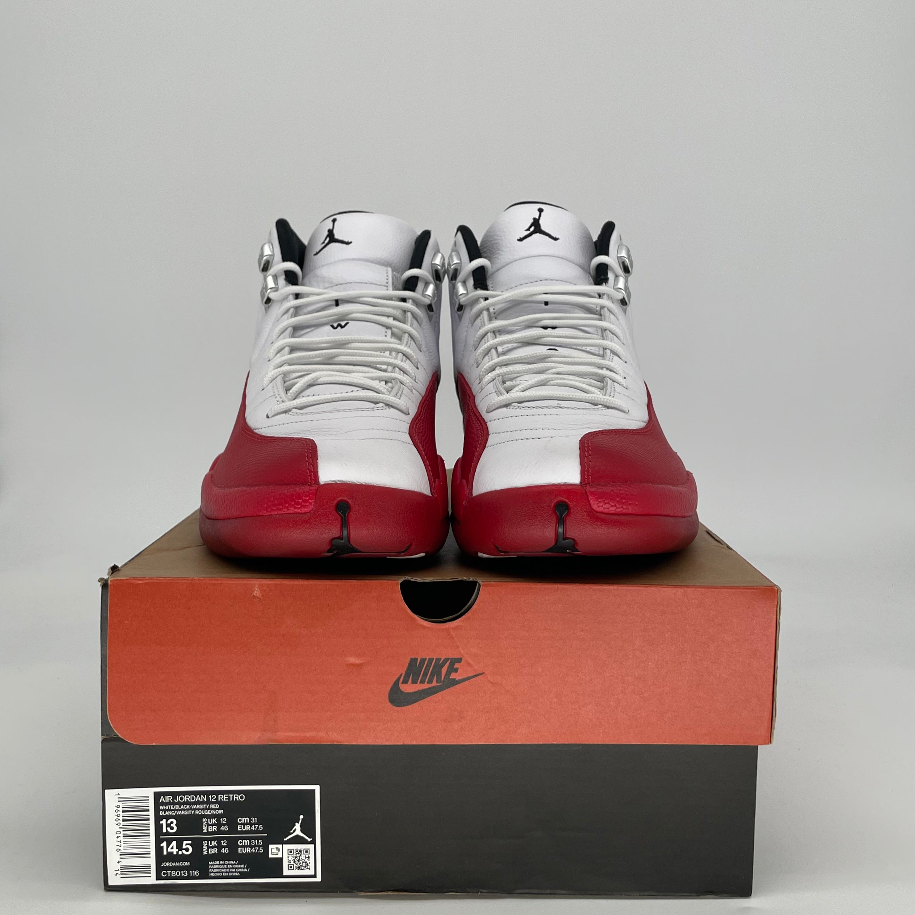 AIR JORDAN 12 CHERRY CT8016-116 SIZE 13/14.5W