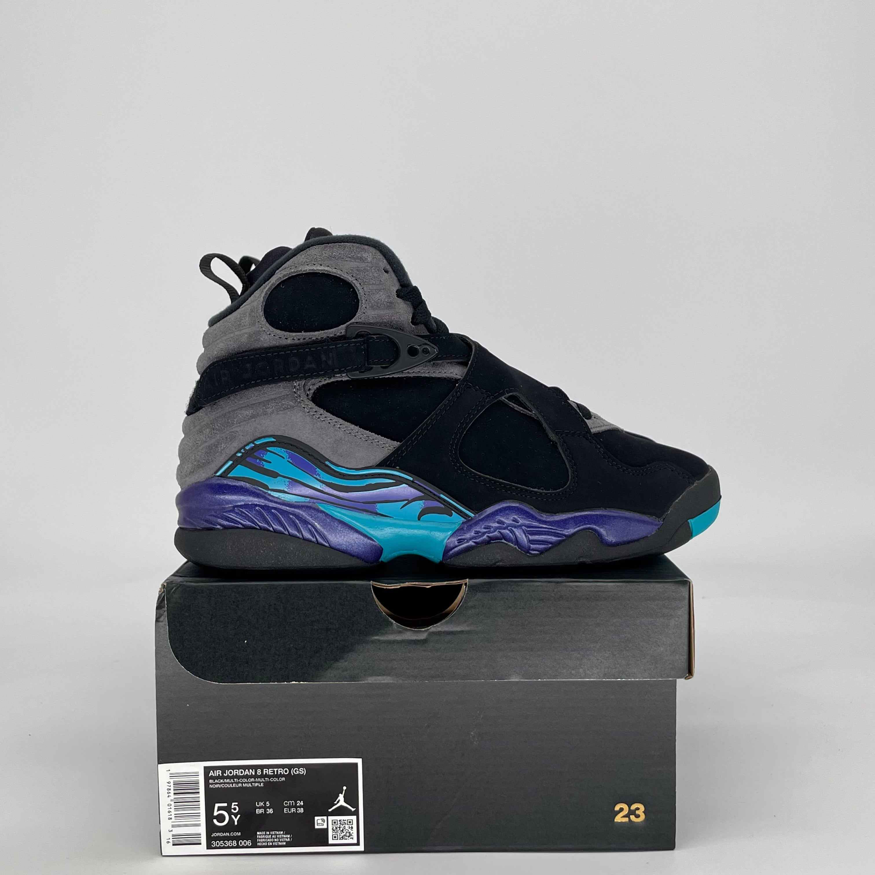 AIR JORDAN 8 AQUA 305368-006 SIZE 5.5/7W