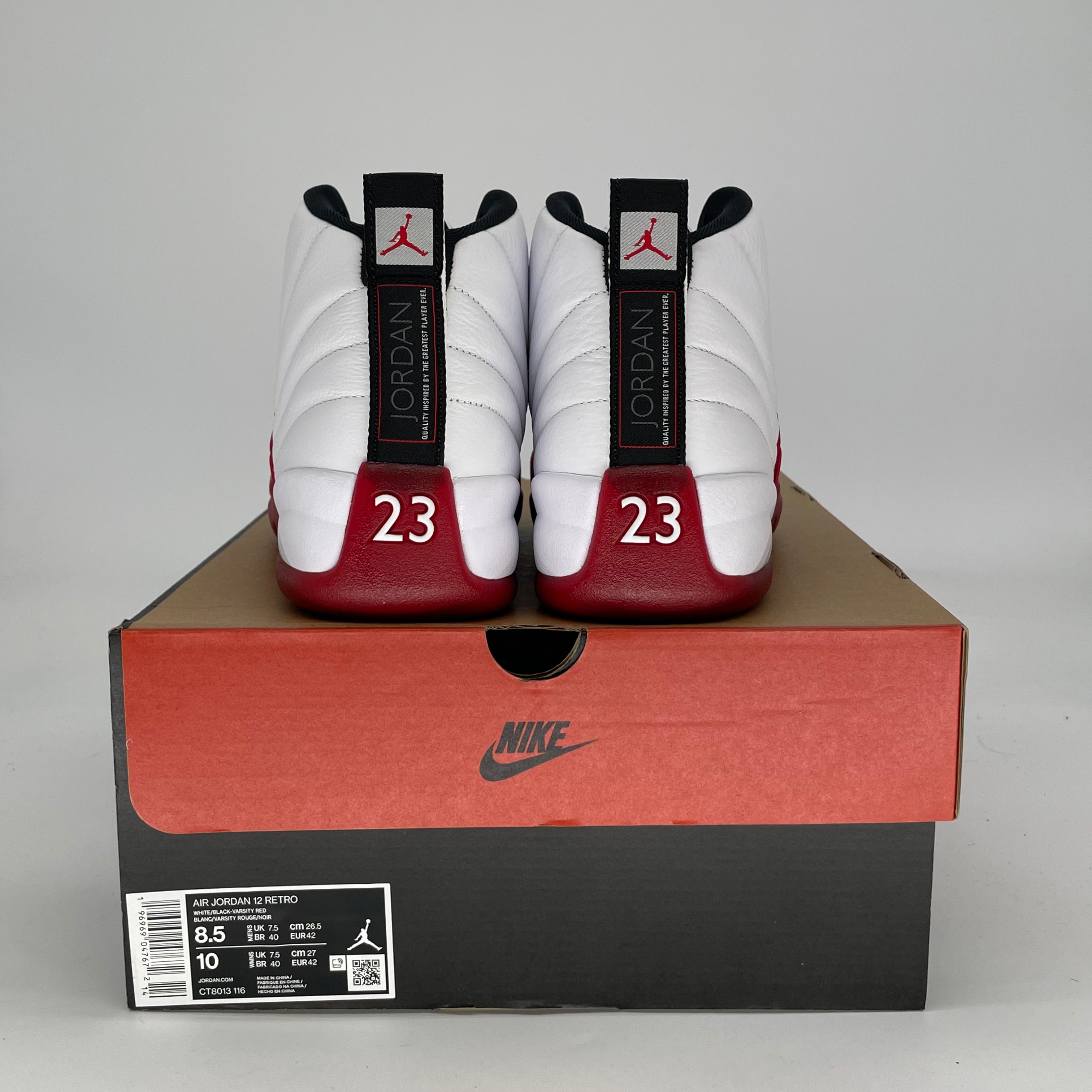 AIR JORDAN 12 CHERRY CT8013-116 SIZE 8.5/10W