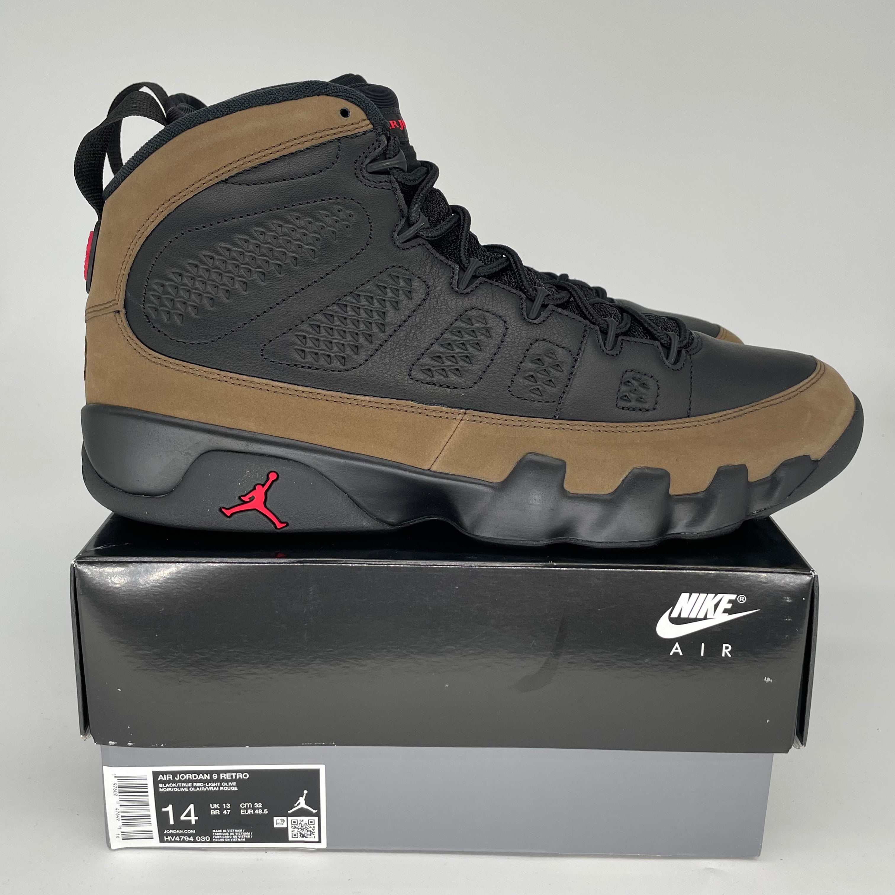 AIR JORDAN 9 OLIVE SIZE 14/15.5W HV4794-030