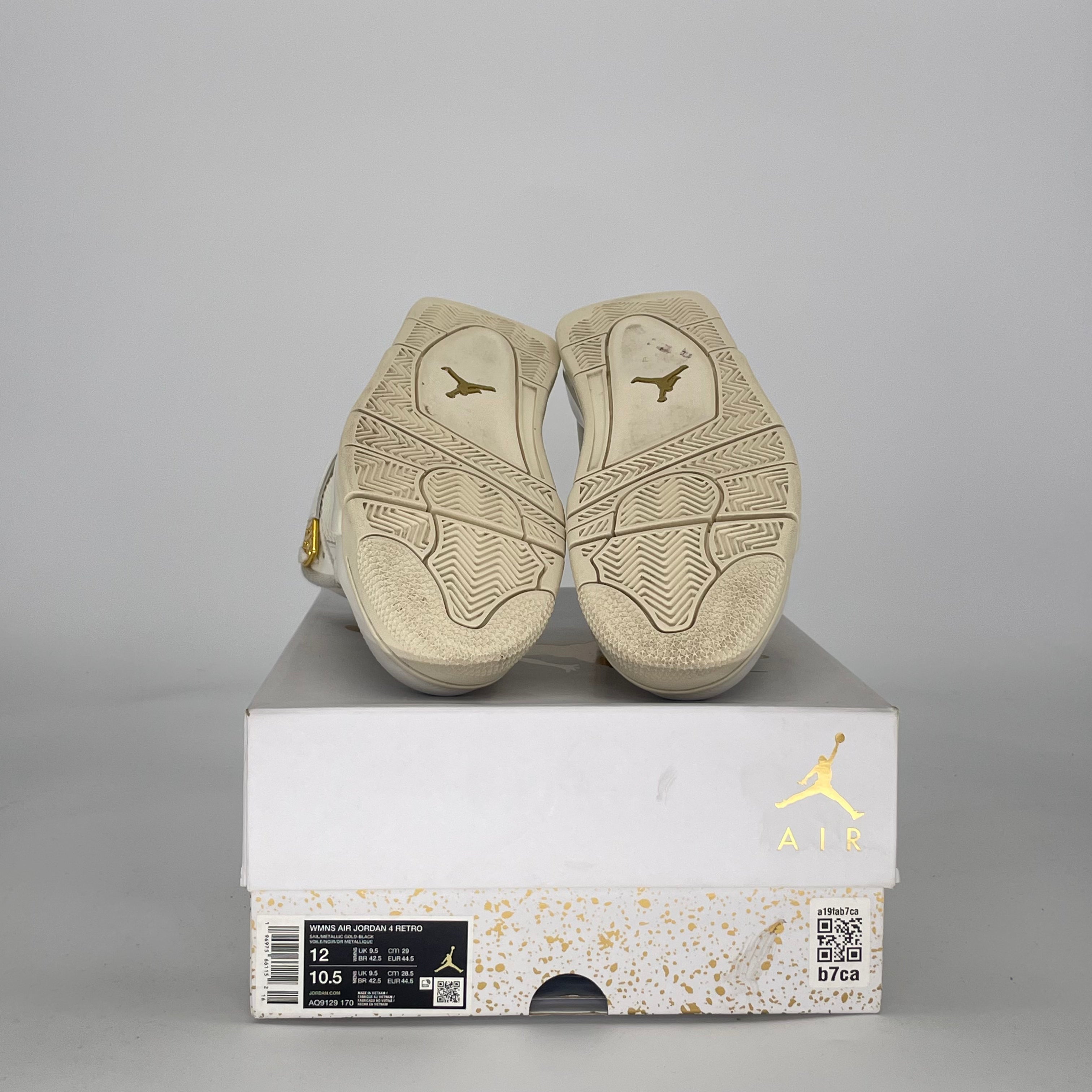 AIR JORDAN 4 METALLIC GOLD AQ9129-170 SIZE 10.5/12W