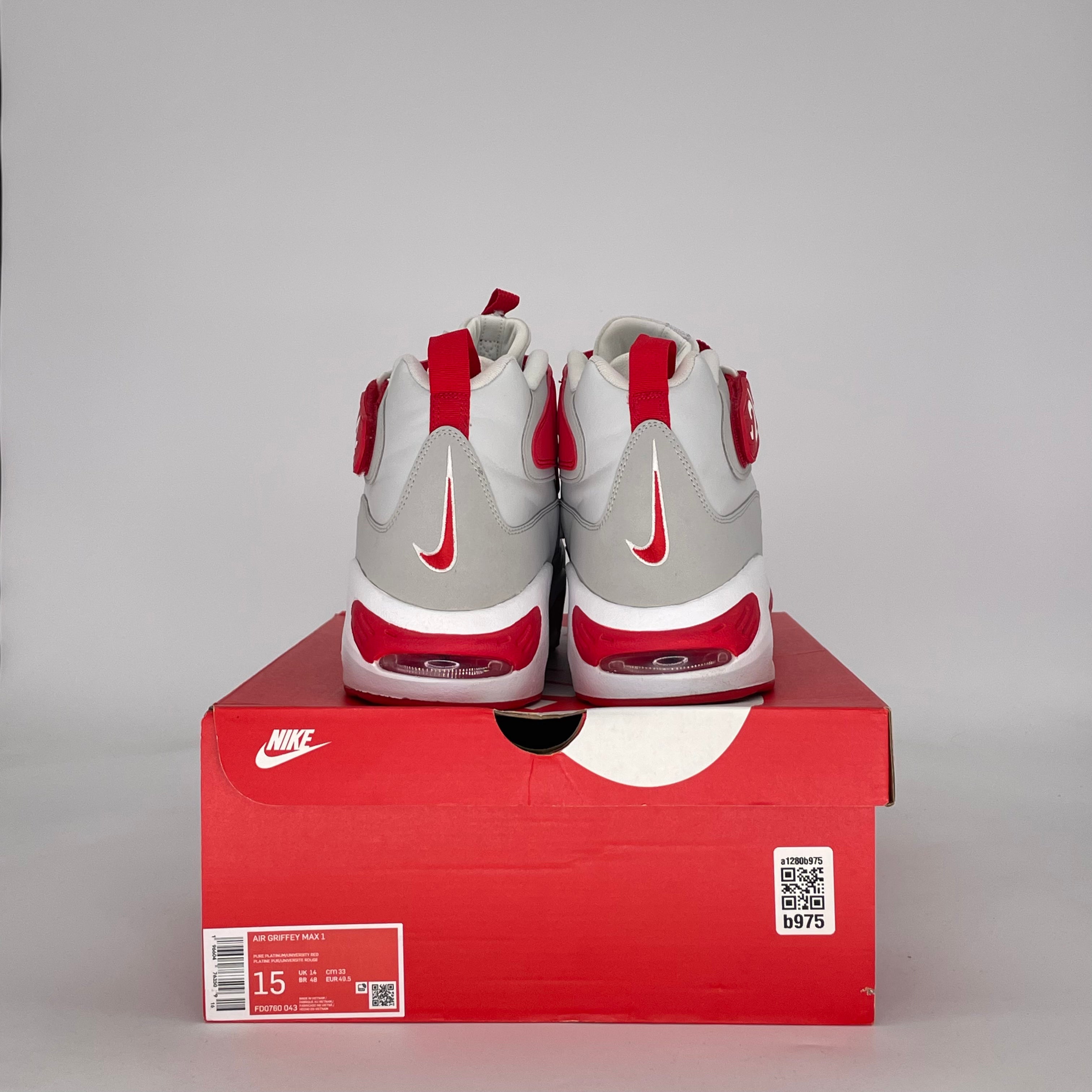 NIKE AIR GRIFFEY MAX 1 CINCINNATI REDS FD0760-043 SIZE 15/16.5W