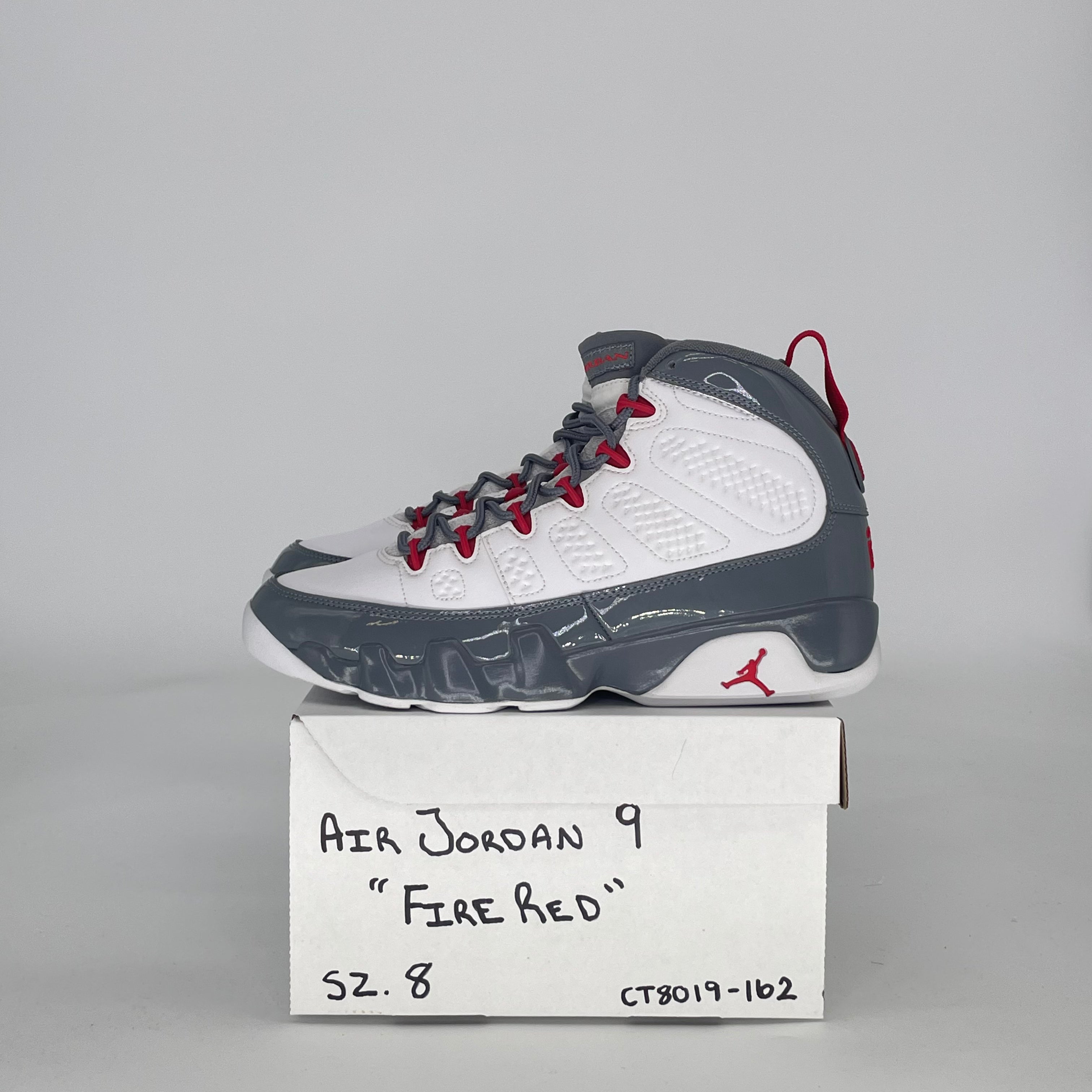 AIR JORDAN 9 FIRE RED CT8019-162 SIZE 8/9.5W