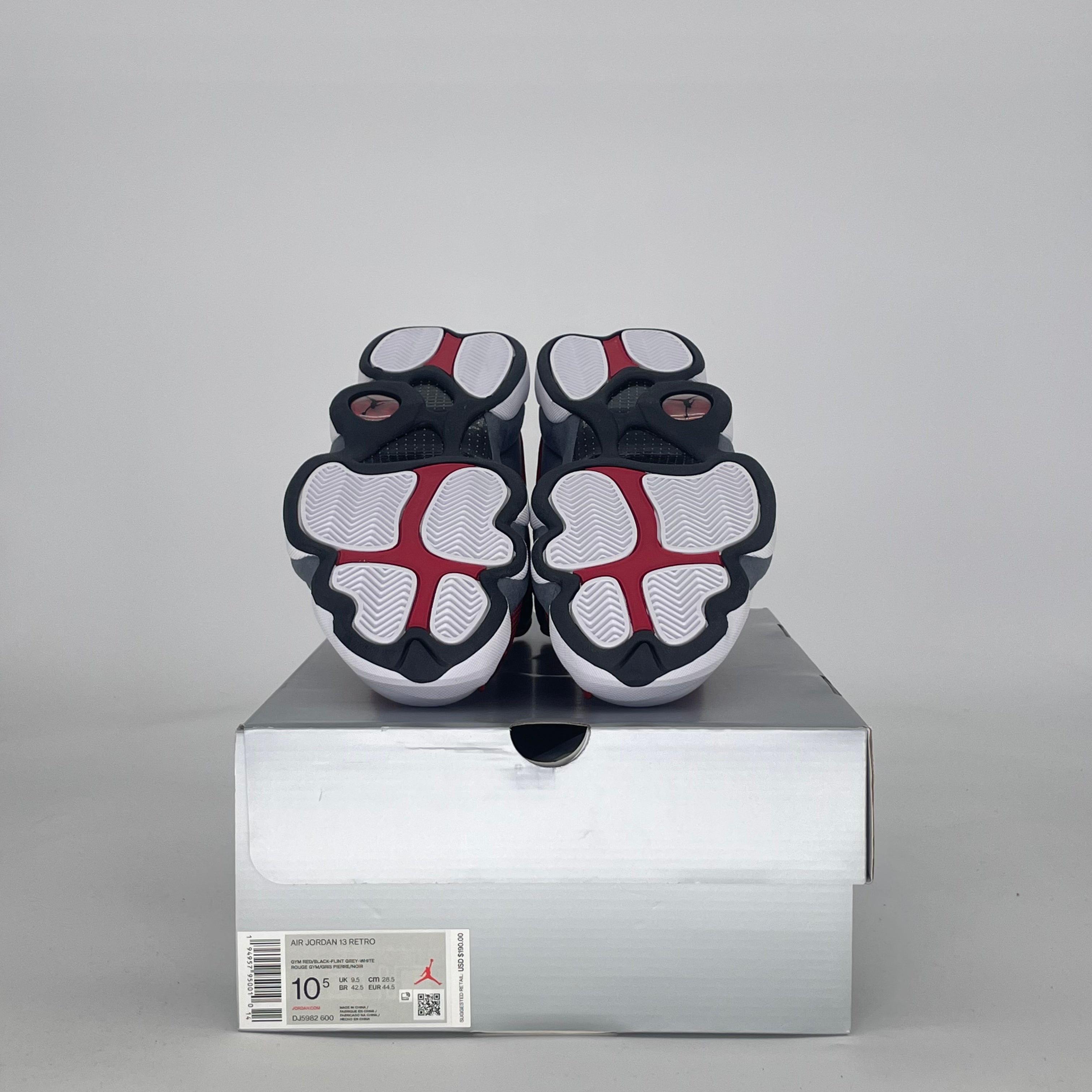 AIR JORDAN 13 GYM RED FLINT GREY DJ5982-600 SIZE 10.5/12W