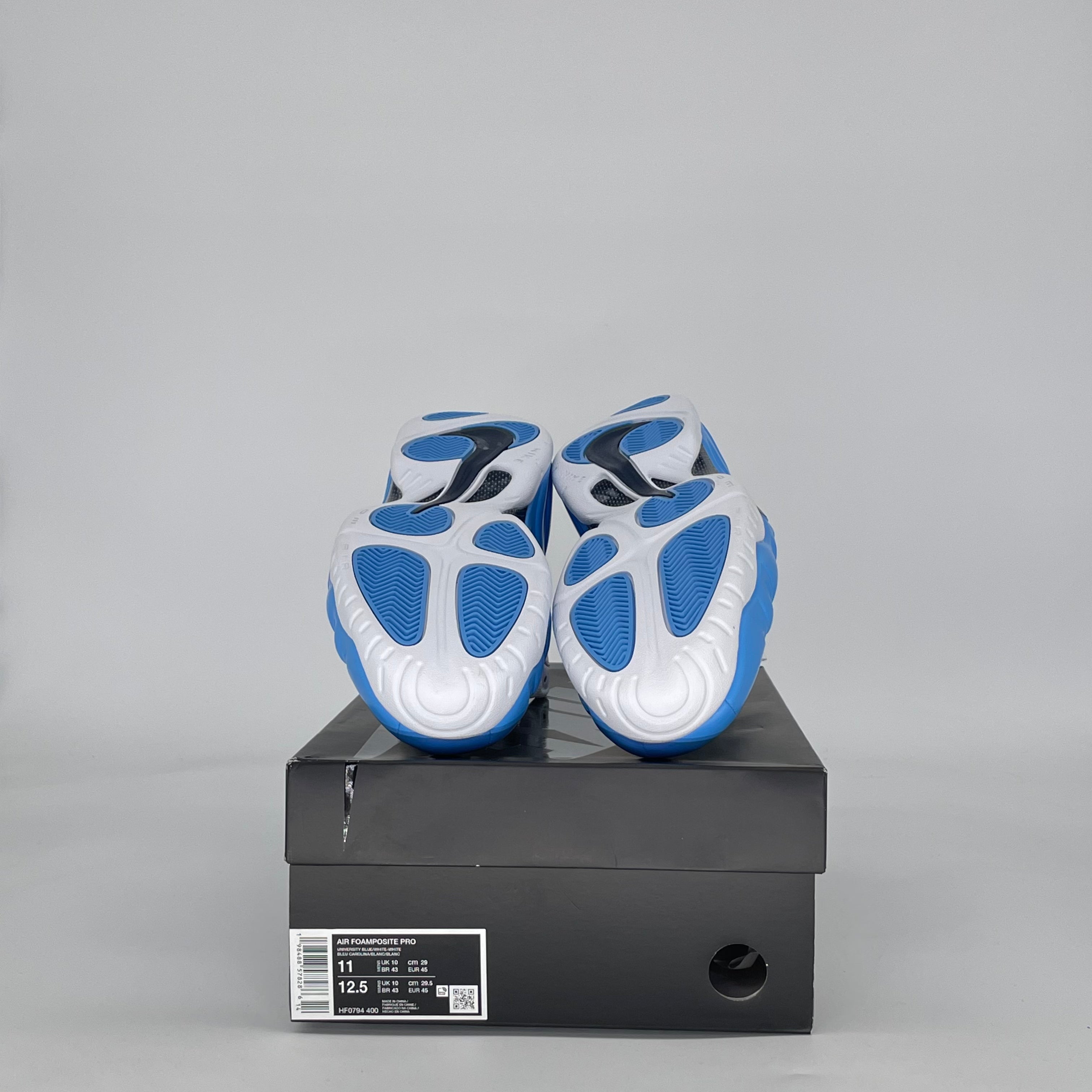 NIKE AIR FOAMPOSITE PRO UNIVERSITY BLUE HF0794-400 SIZE 11/12.5W