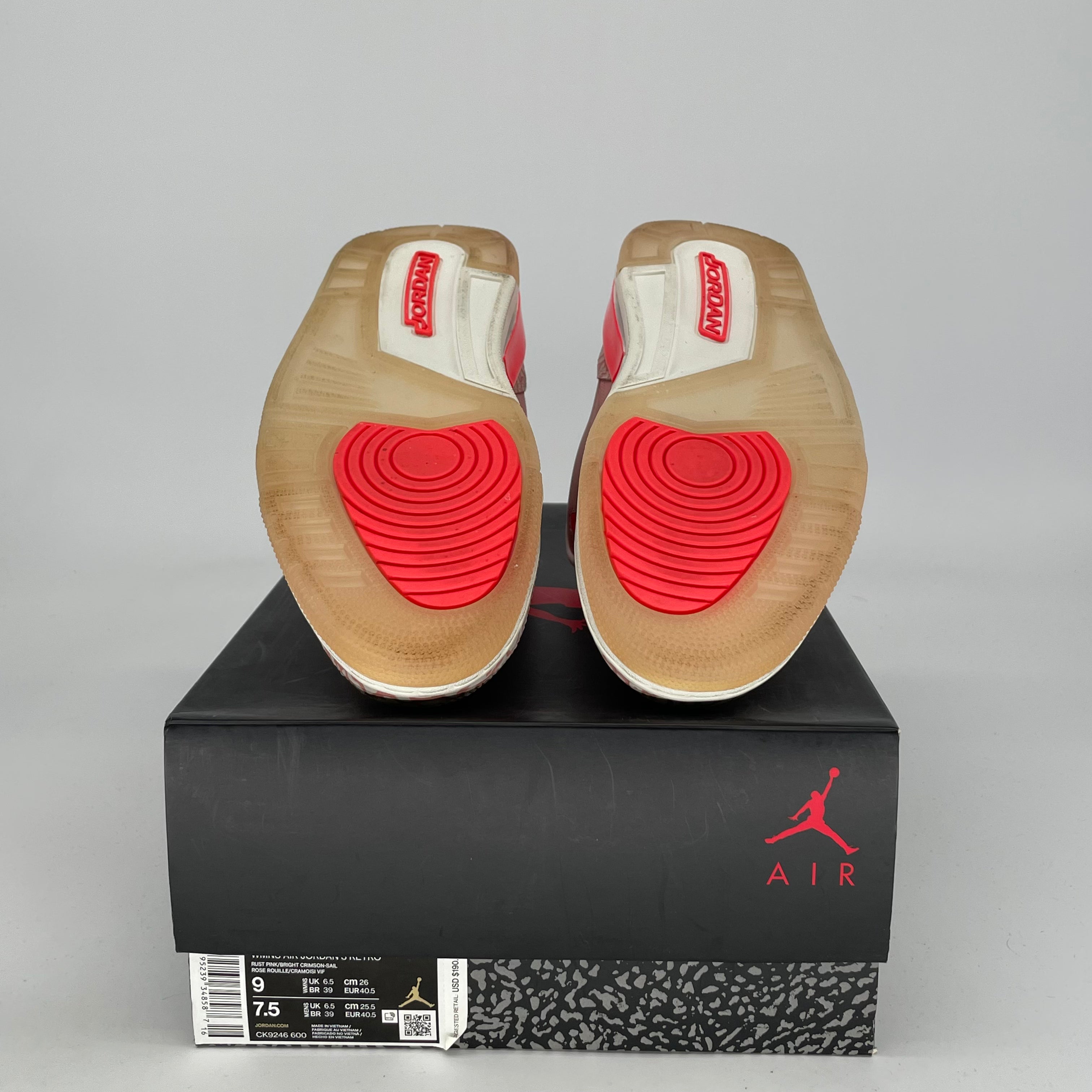 AIR JORDAN 3 RUST PINK W SIZE 7.5/9W CK9246-600
