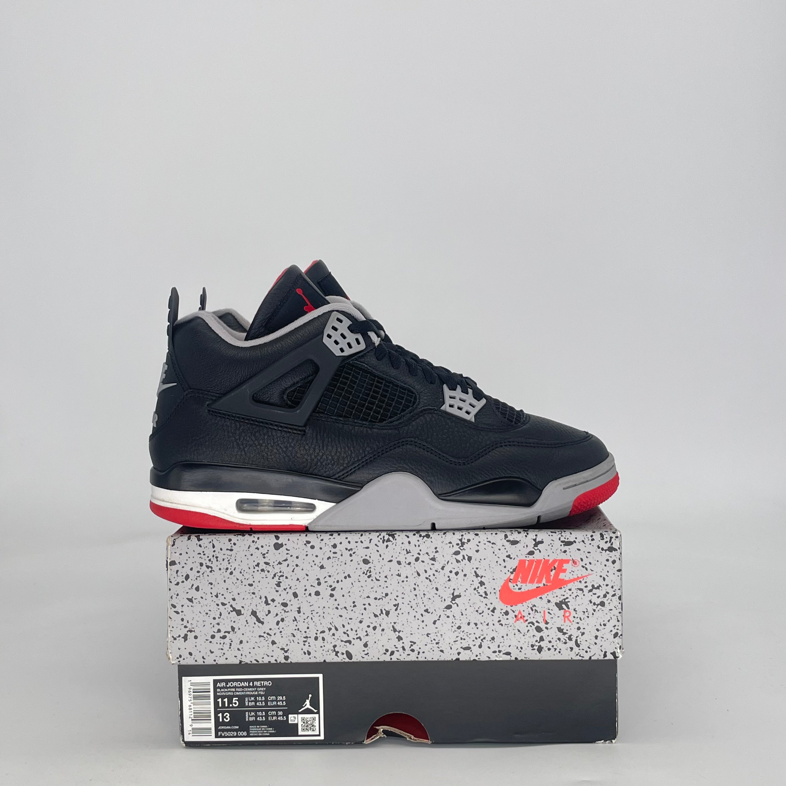 AIR JORDAN 4 BRED REIMAGINED FV5029-006 SIZE 11.5/13W