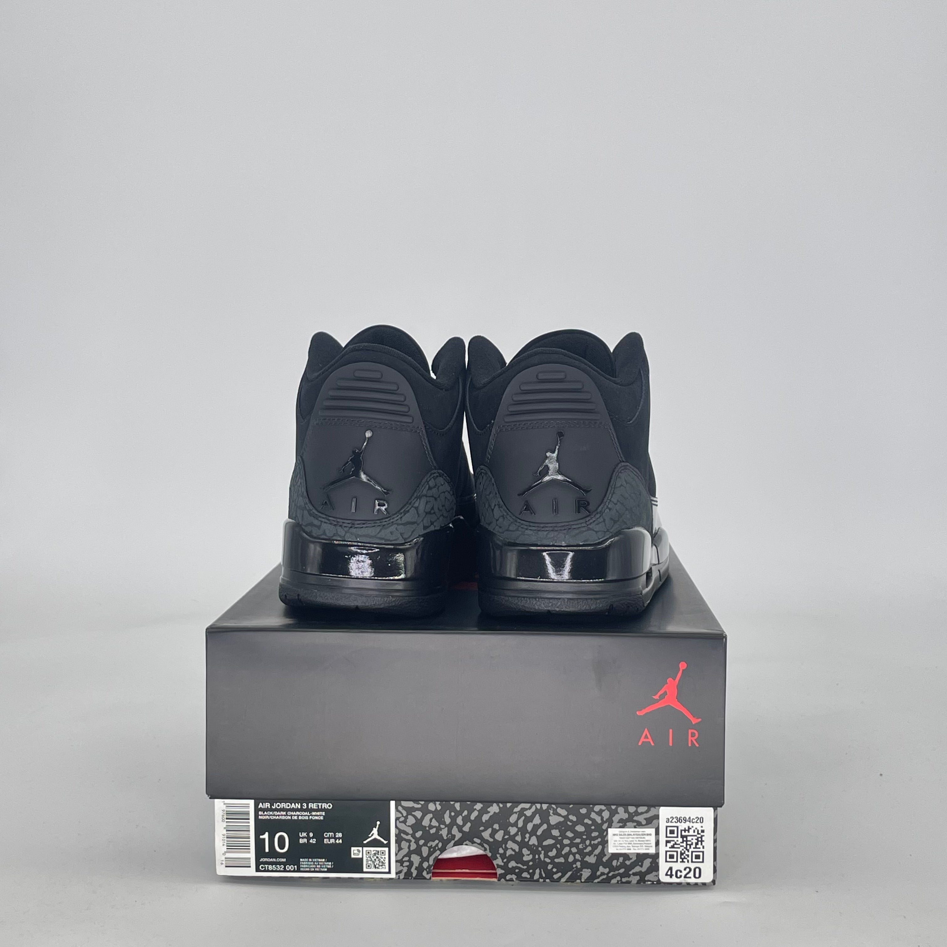 AIR JORDAN 3 BLACK CAT CT8532-001 SIZE 10/11.5W