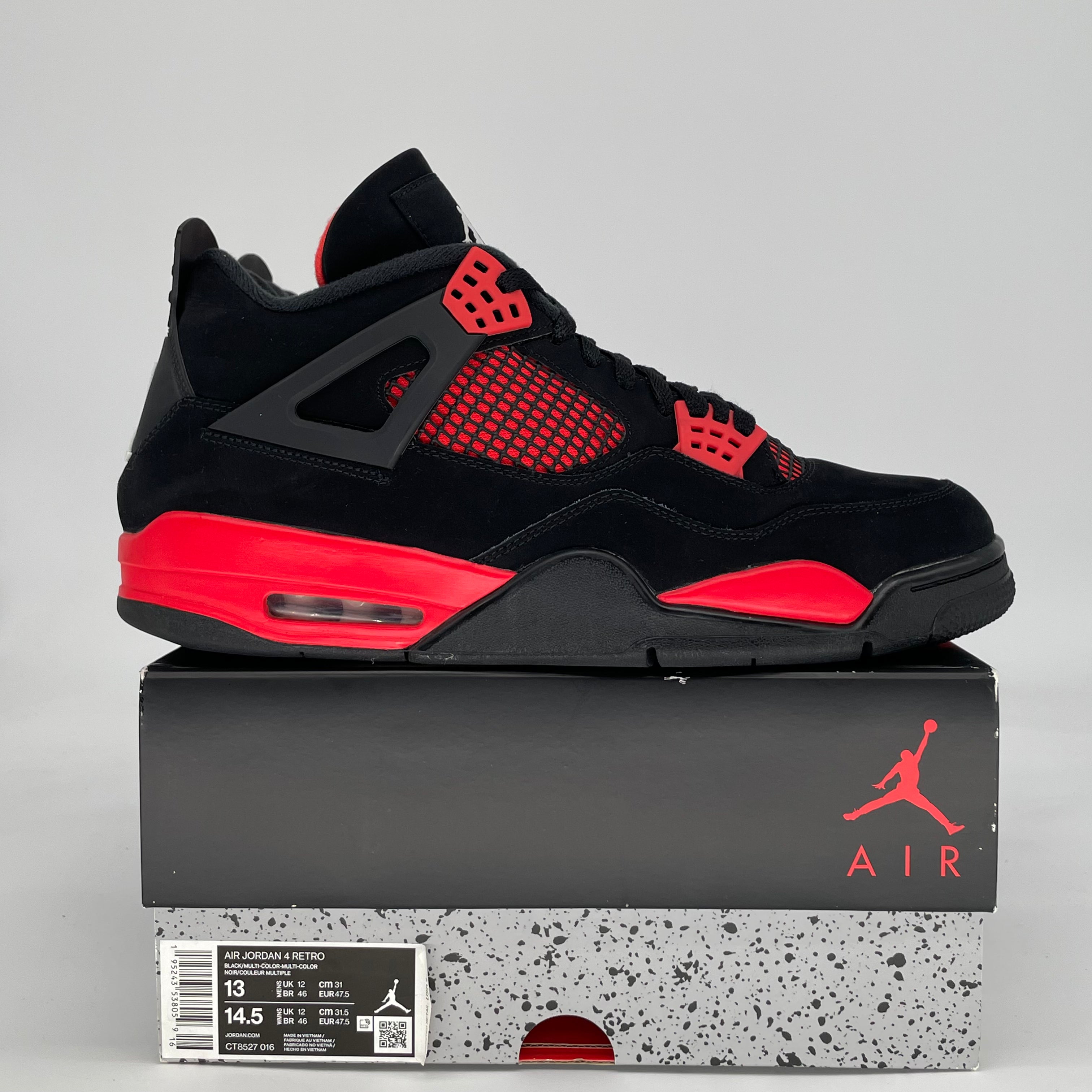 AIR JORDAN 4 RED THUNDER CT8527-016 SIZE 13/14.5W