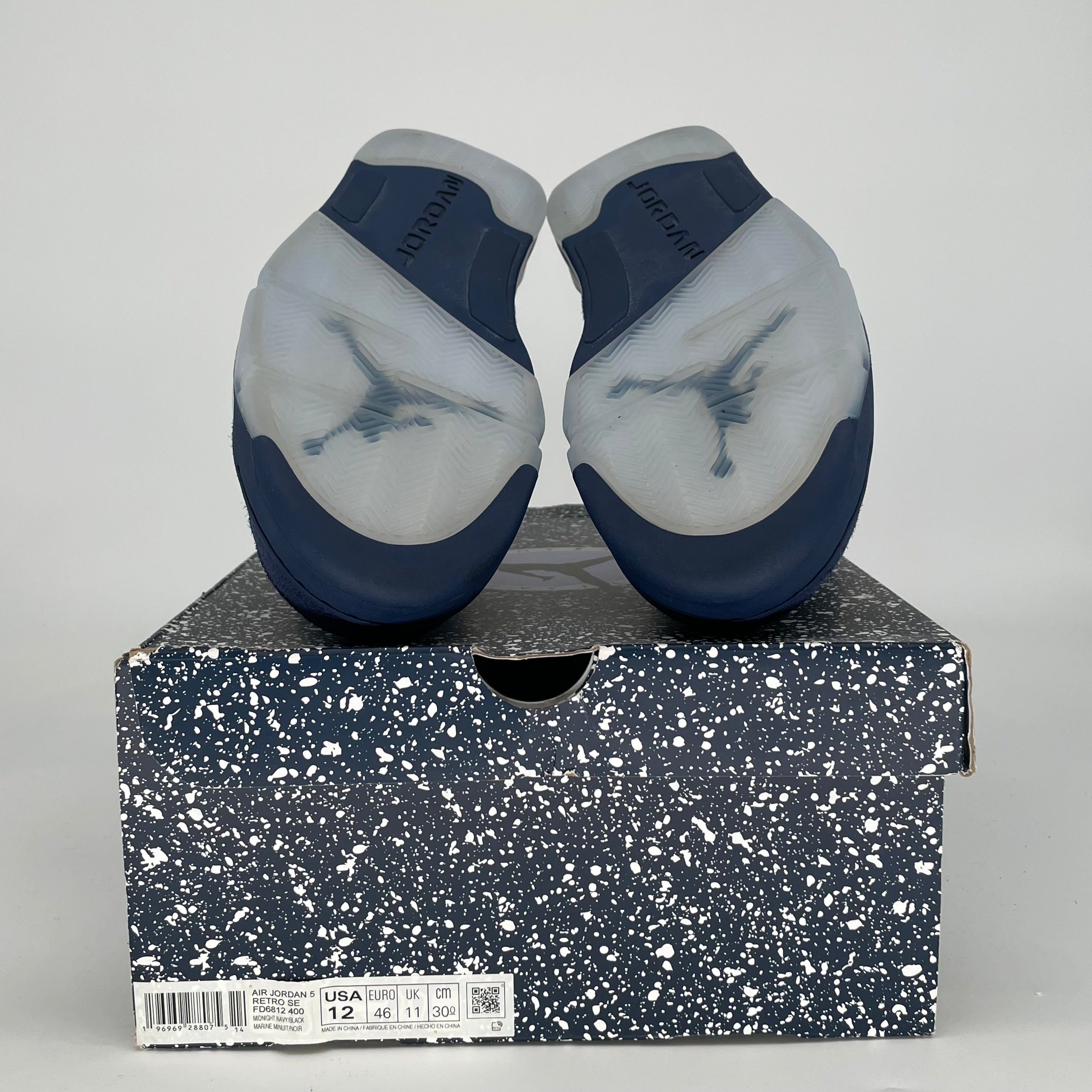 AIR JORDAN 5 MIDNIGHT NAVY FD6812-400 SIZE 12/13.5W