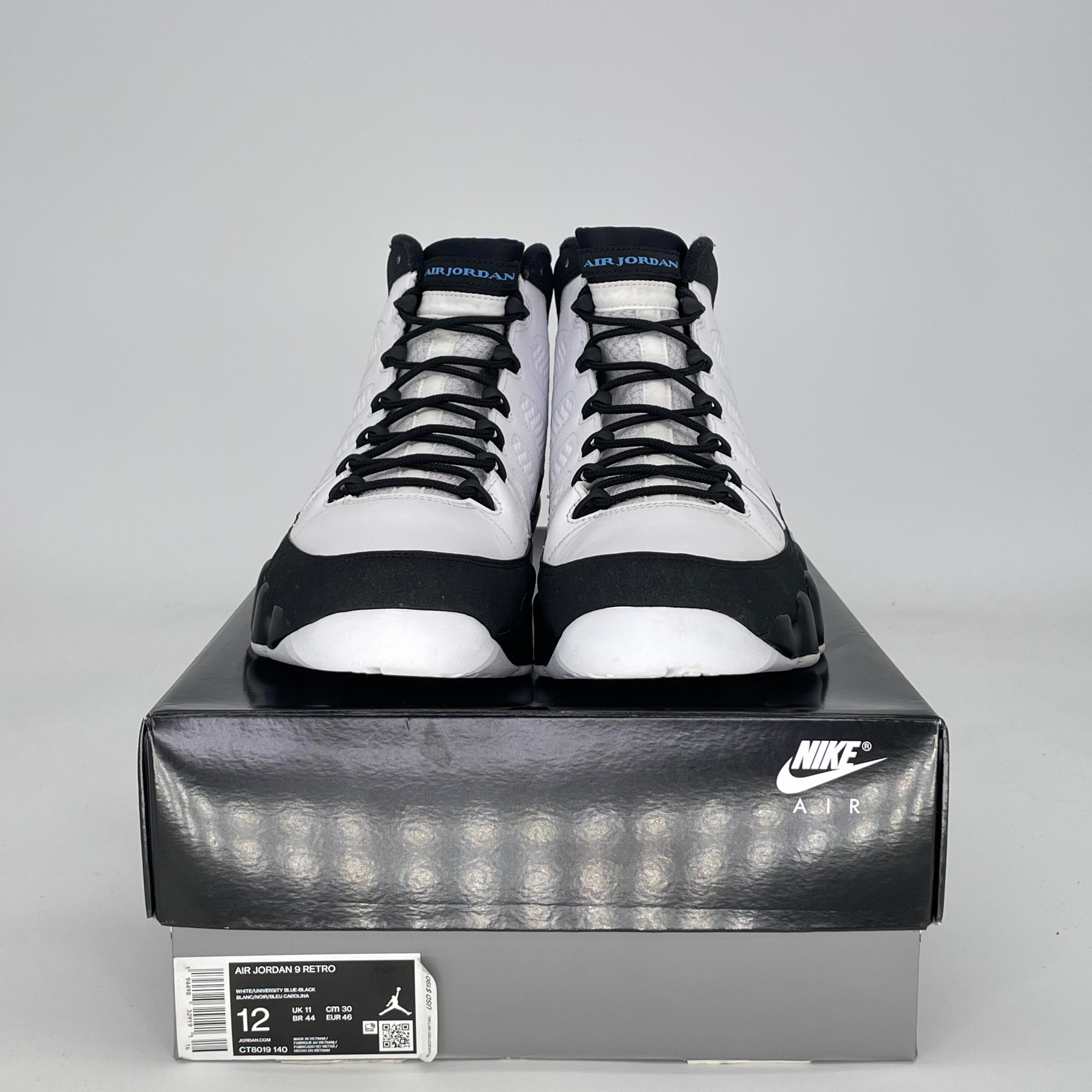AIR JORDAN 9 UNIVERSITY BLUE CT8019-140 SIZE 12/13.5W