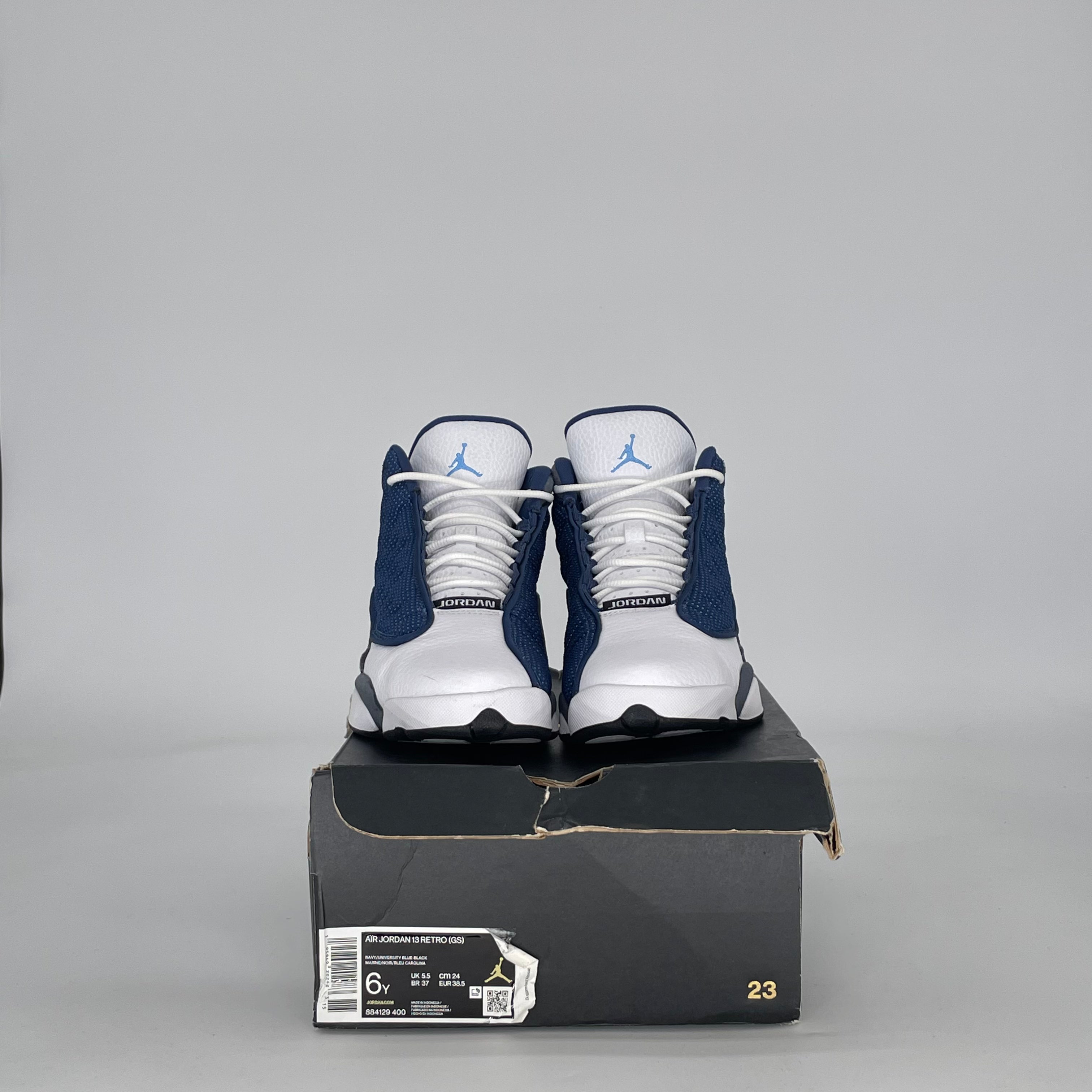 AIR JORDAN 13 BRAVE BLUE 884129-400 SIZE 6/7.5W GS