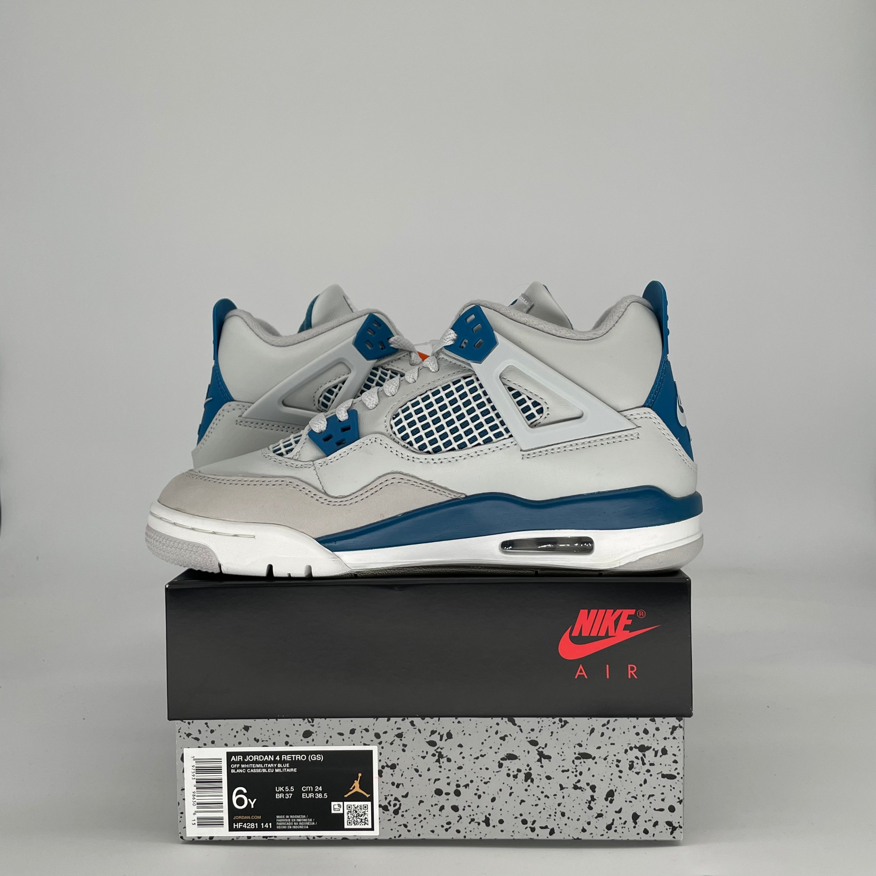 AIR JORDAN 4 MILITARY BLUE HF4281-141 SIZE 6/7.5W