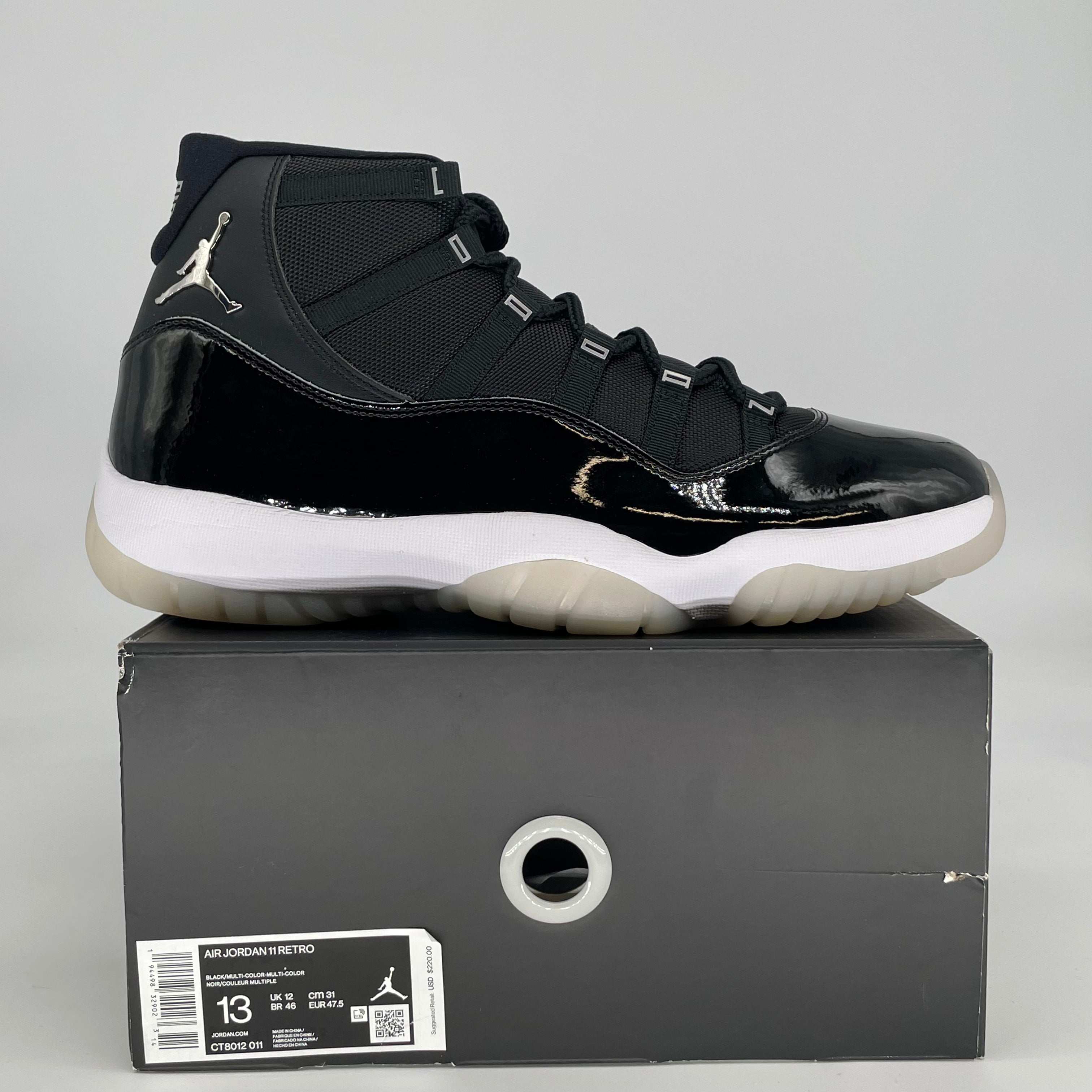 AIR JORDAN 11 JUBILEE 25TH ANNIVERSARY CT8012-011 SIZE 13/14.5W