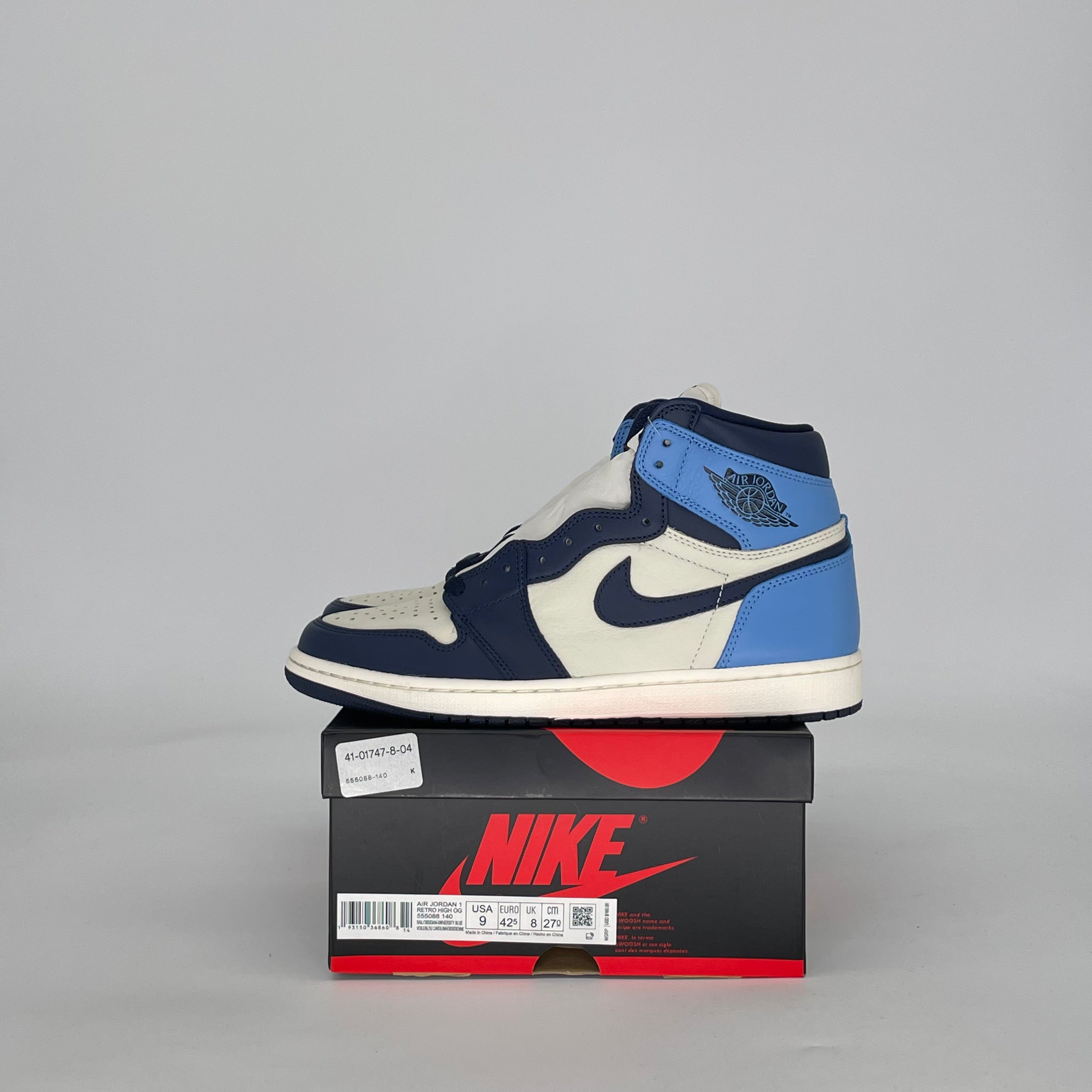 AIR JORDAN 1 OBSIDIAN 555088-140 SIZE 9/10.5W