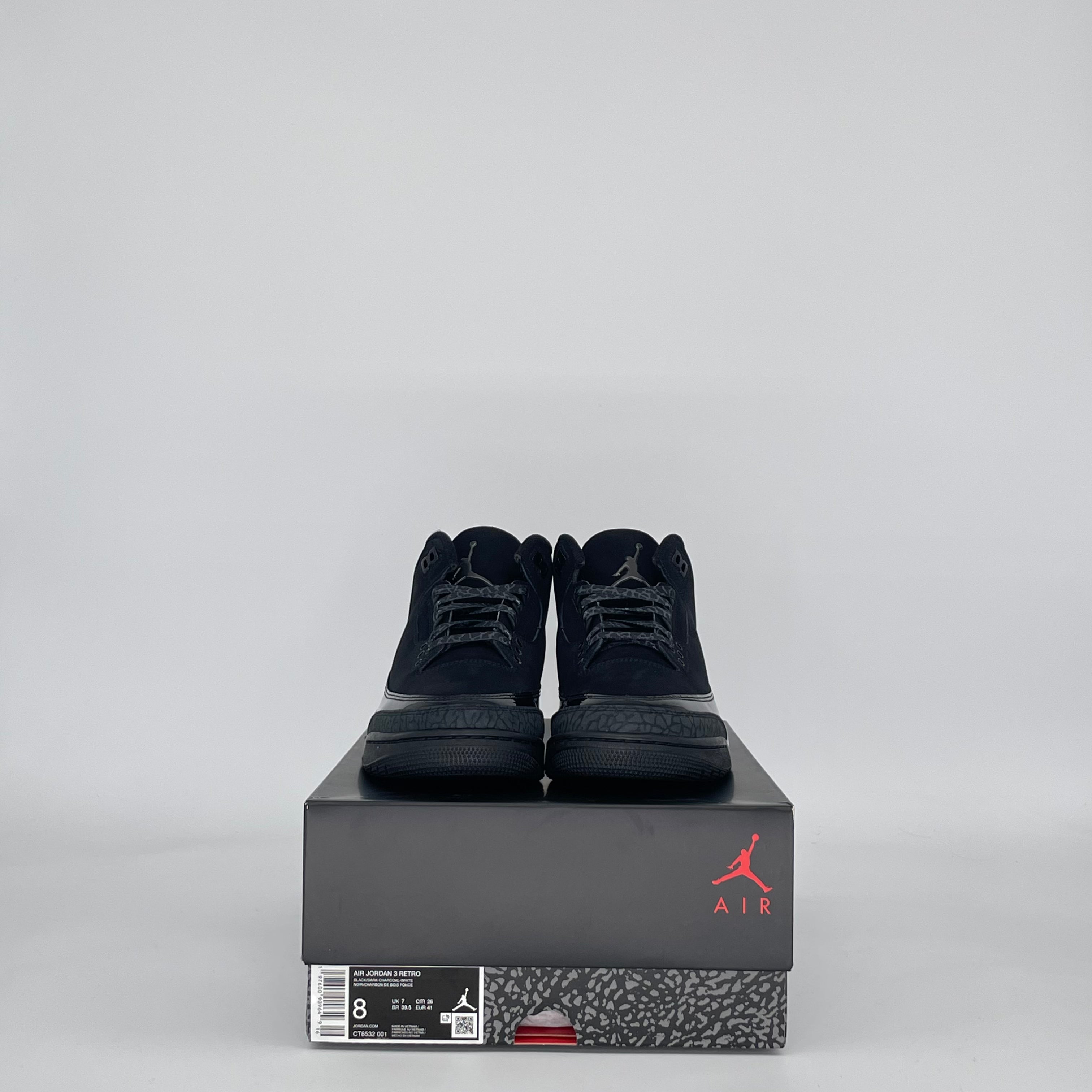 AIR JORDAN 3 BLACK CAT CT8532-001 SIZE 8/9.5W