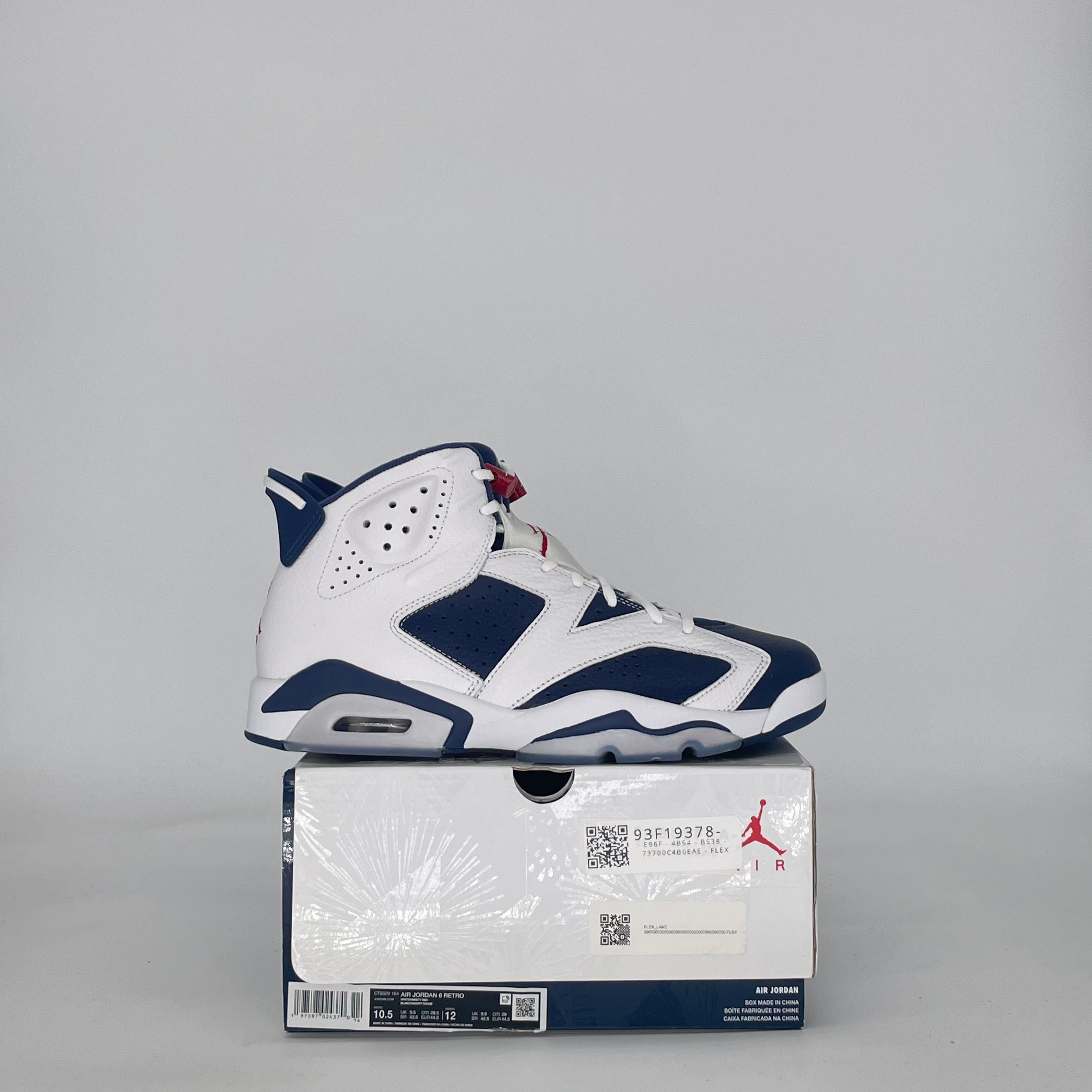 AIR JORDAN 6 OLYMPIC CT8529-164 SIZE 10.5/12W