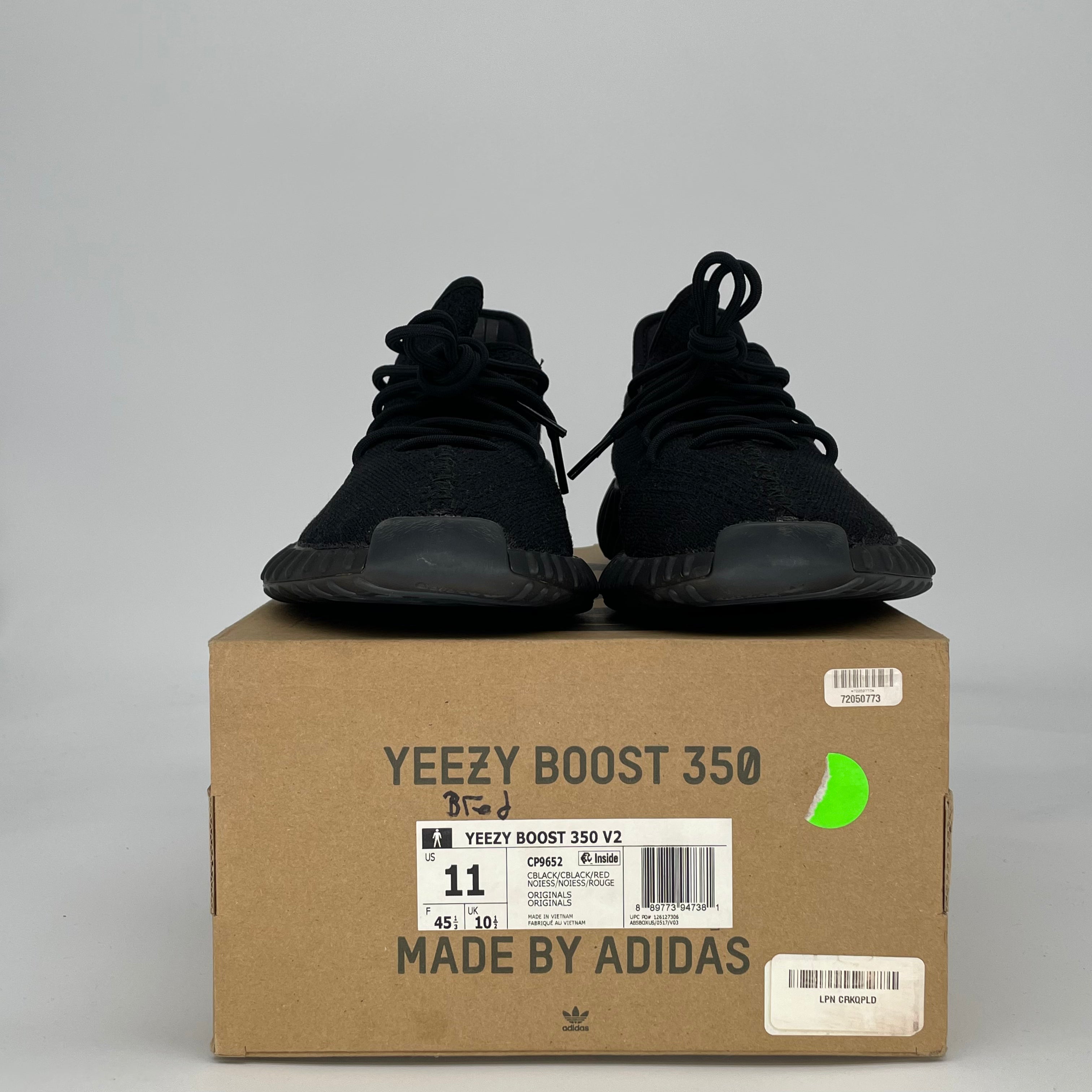 ADIDAS YEEZY BOOST 350 V2 BLACK RED CP9652 SIZE 11/12.5W