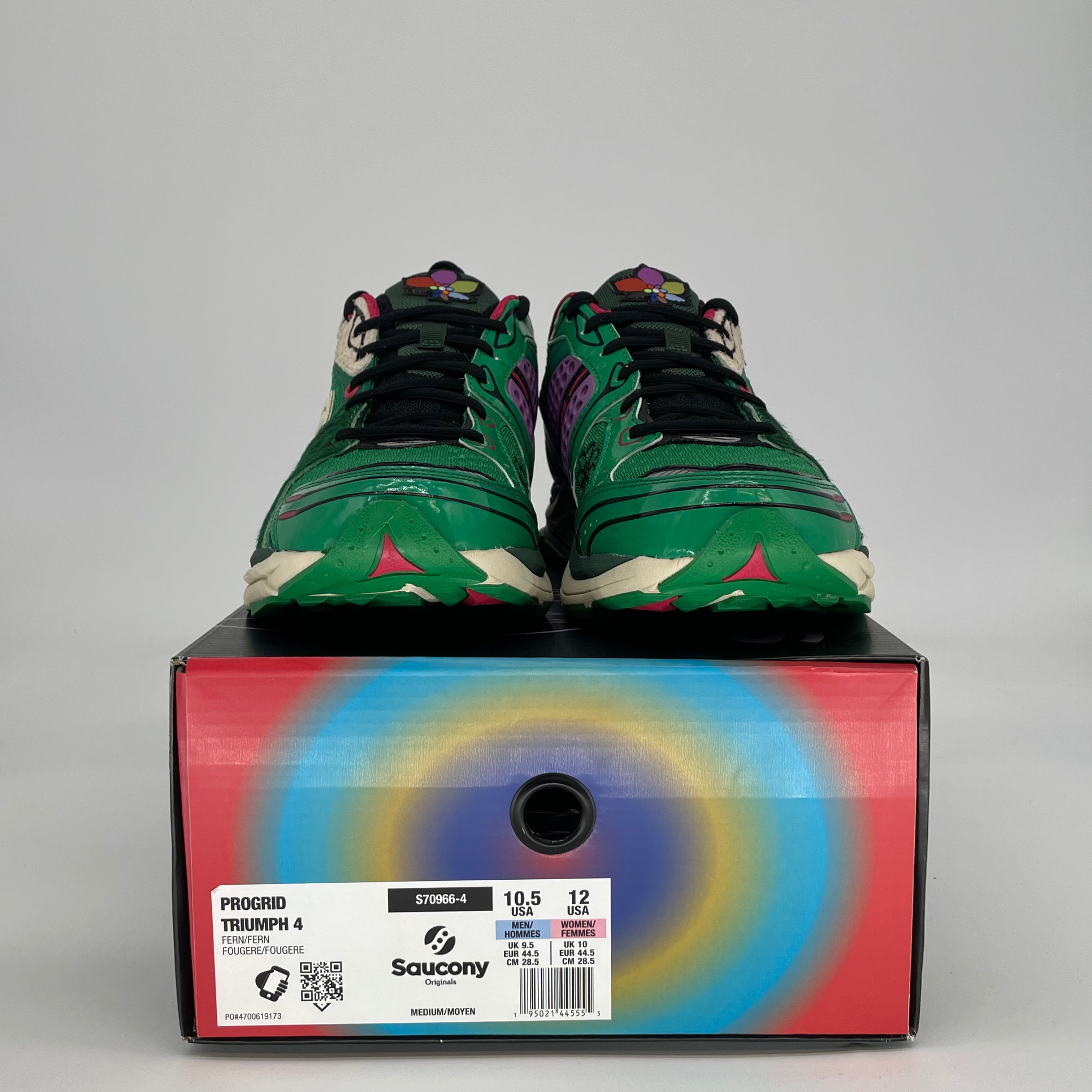 SAUCONY PROGRID TRIUMPH 4 JAE TIPS FLOWERS GROW UPTOWN SUGAR MAPLE S70966-4 SIZE 10.5/12W