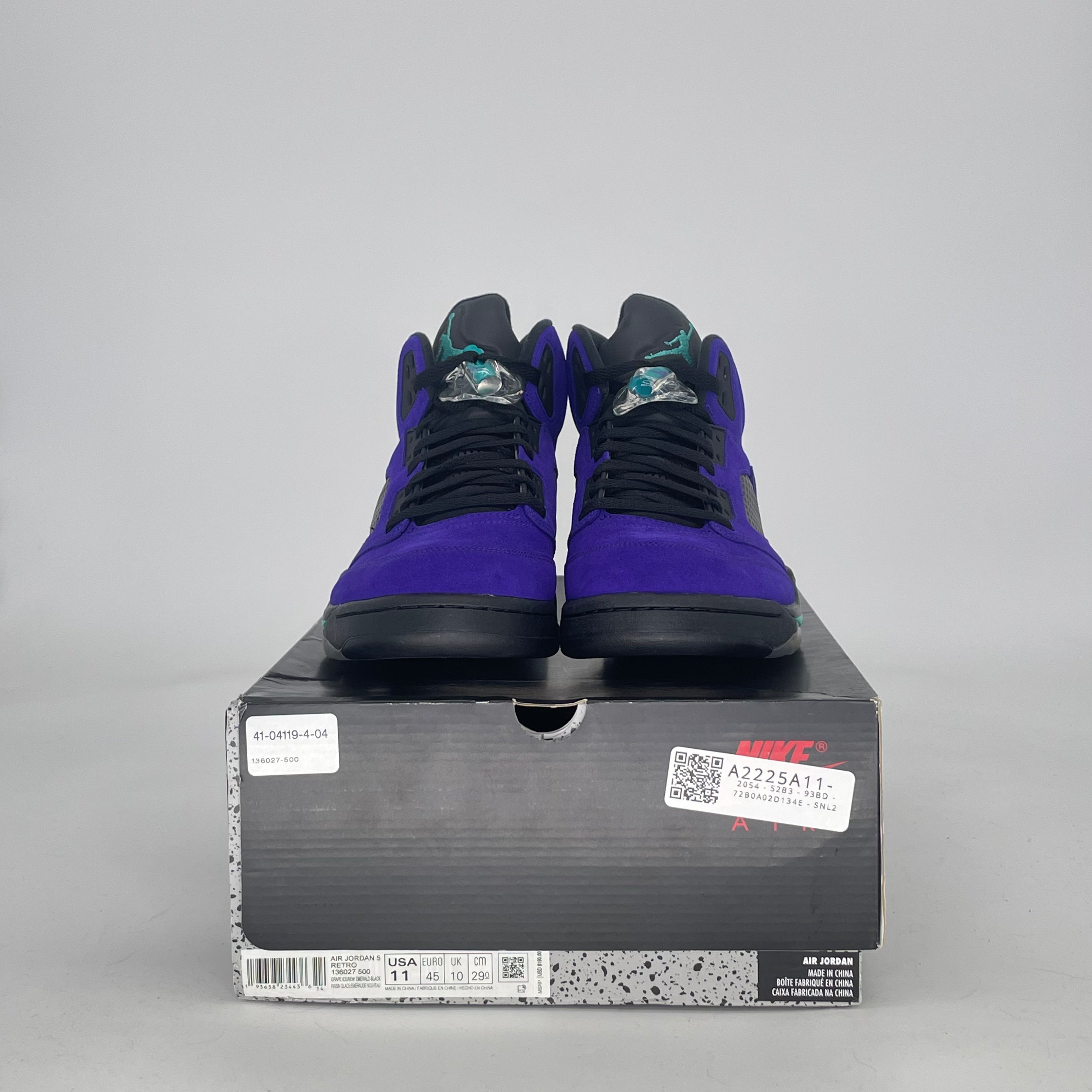 AIR JORDAN 5 ALTERNATE GRAPE 136027-500 SIZE 11/12.5W
