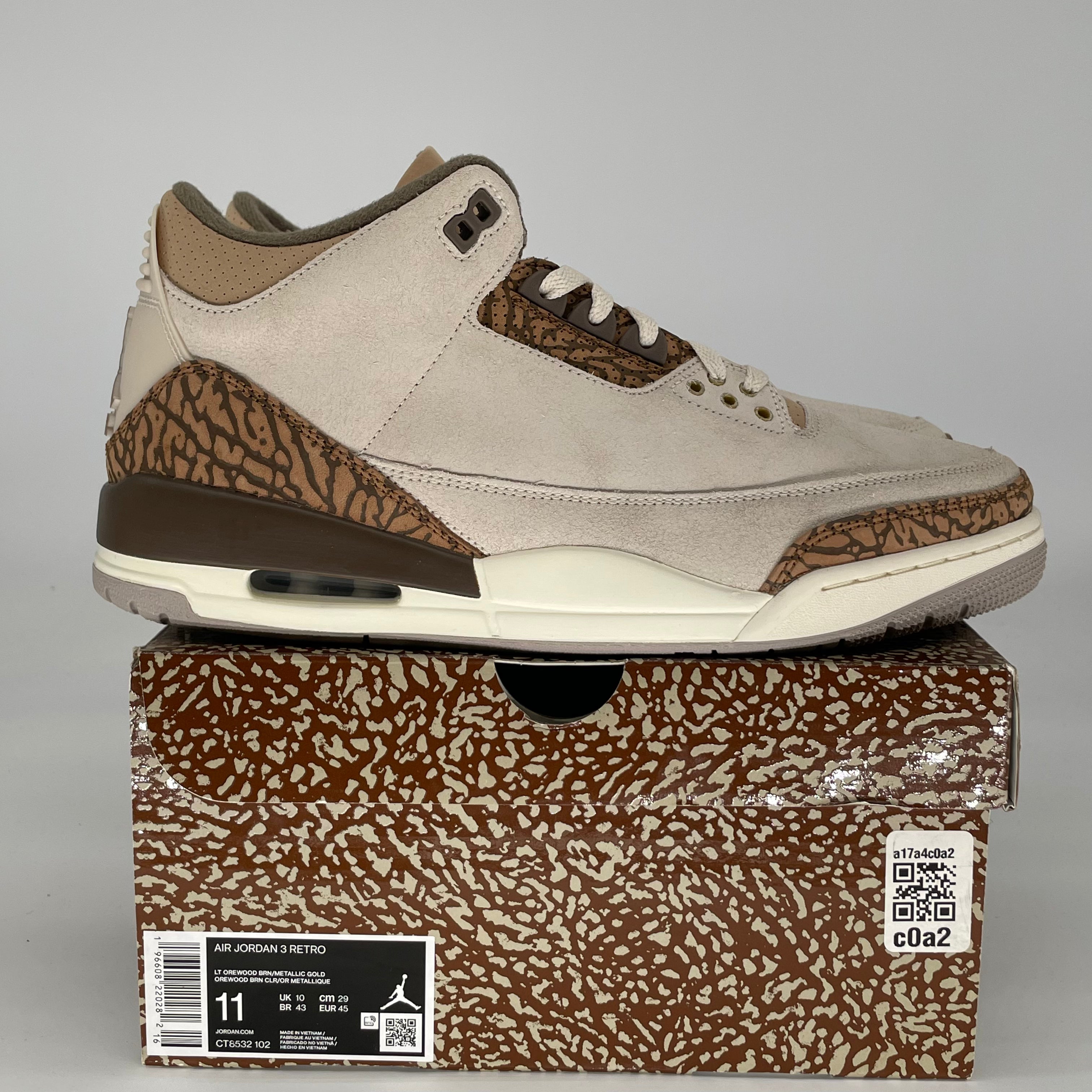 AIR JORDAN 3 PALOMINO CT8532-102 SIZE 11/12.5W
