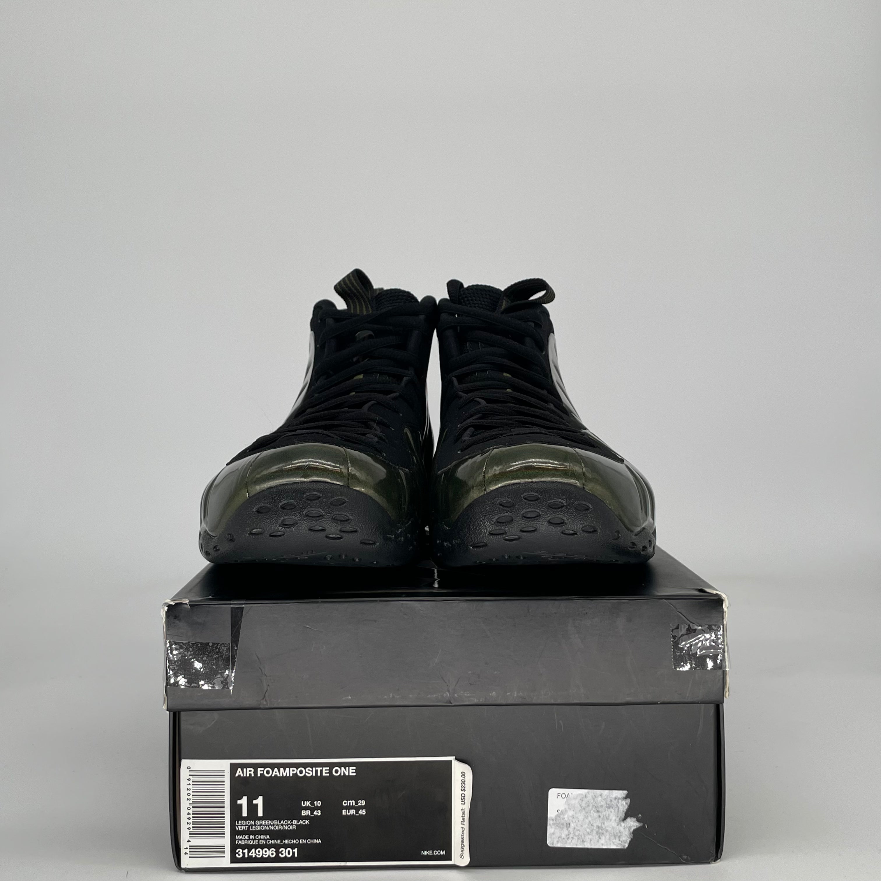 NIKE AIR FOAMPOSITE ONE LEGION GREEN 314996-301 SIZE 11/12.5W