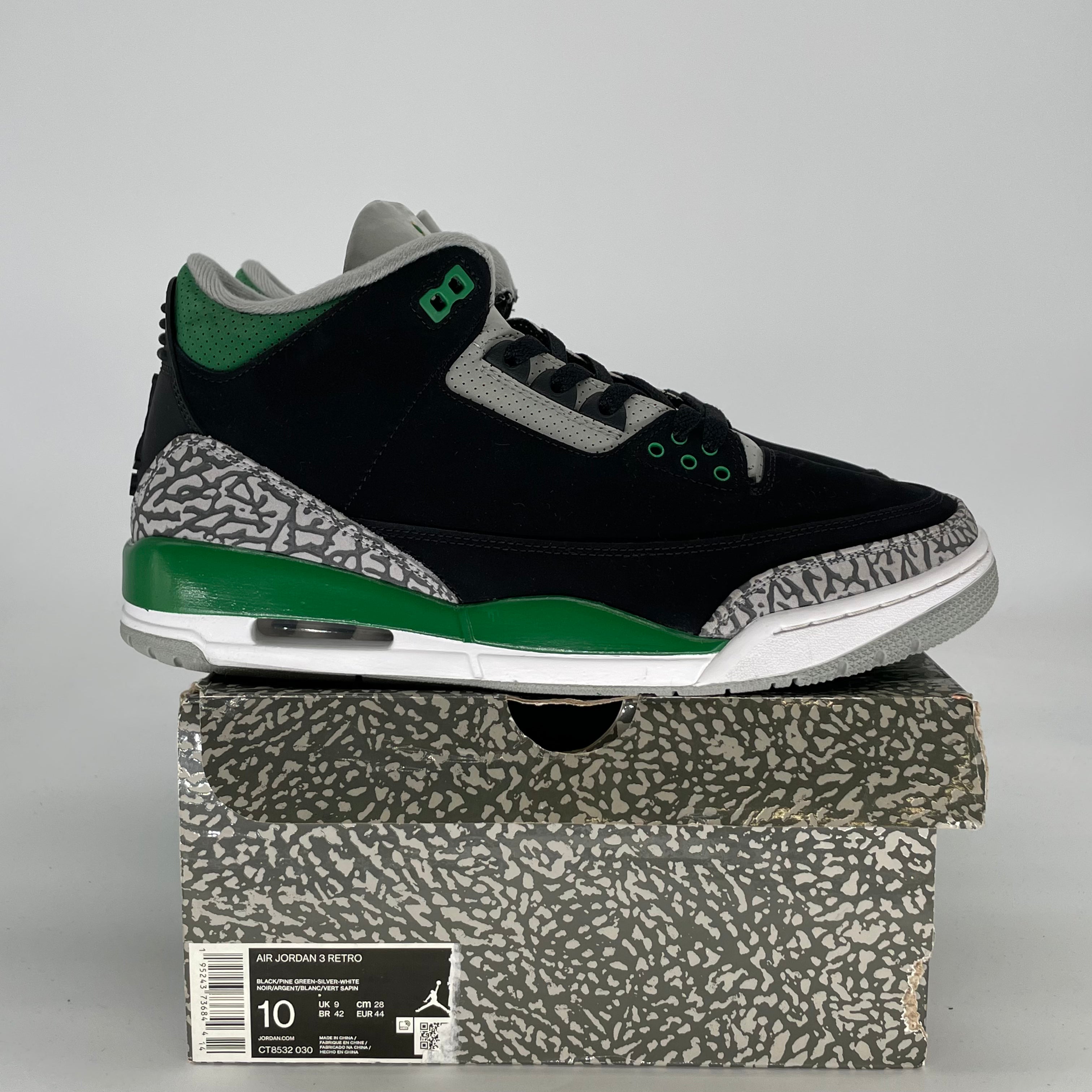 AIR JORDAN 3 PINE GREEN CT8532-030 SIZE 10/11.5W