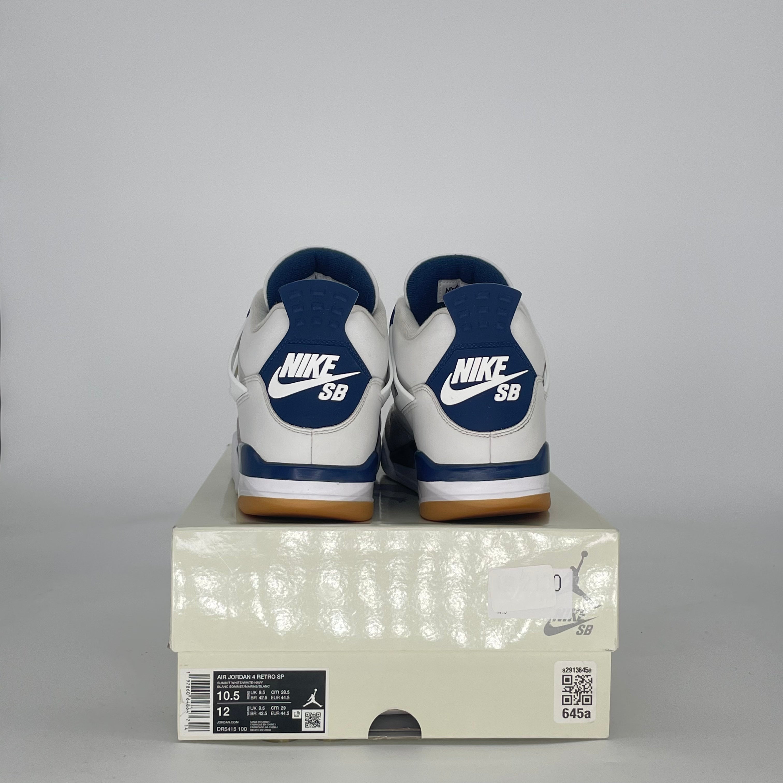 AIR JORDAN 4 SB NAVY DR5415-100 SIZE 10.5/12W