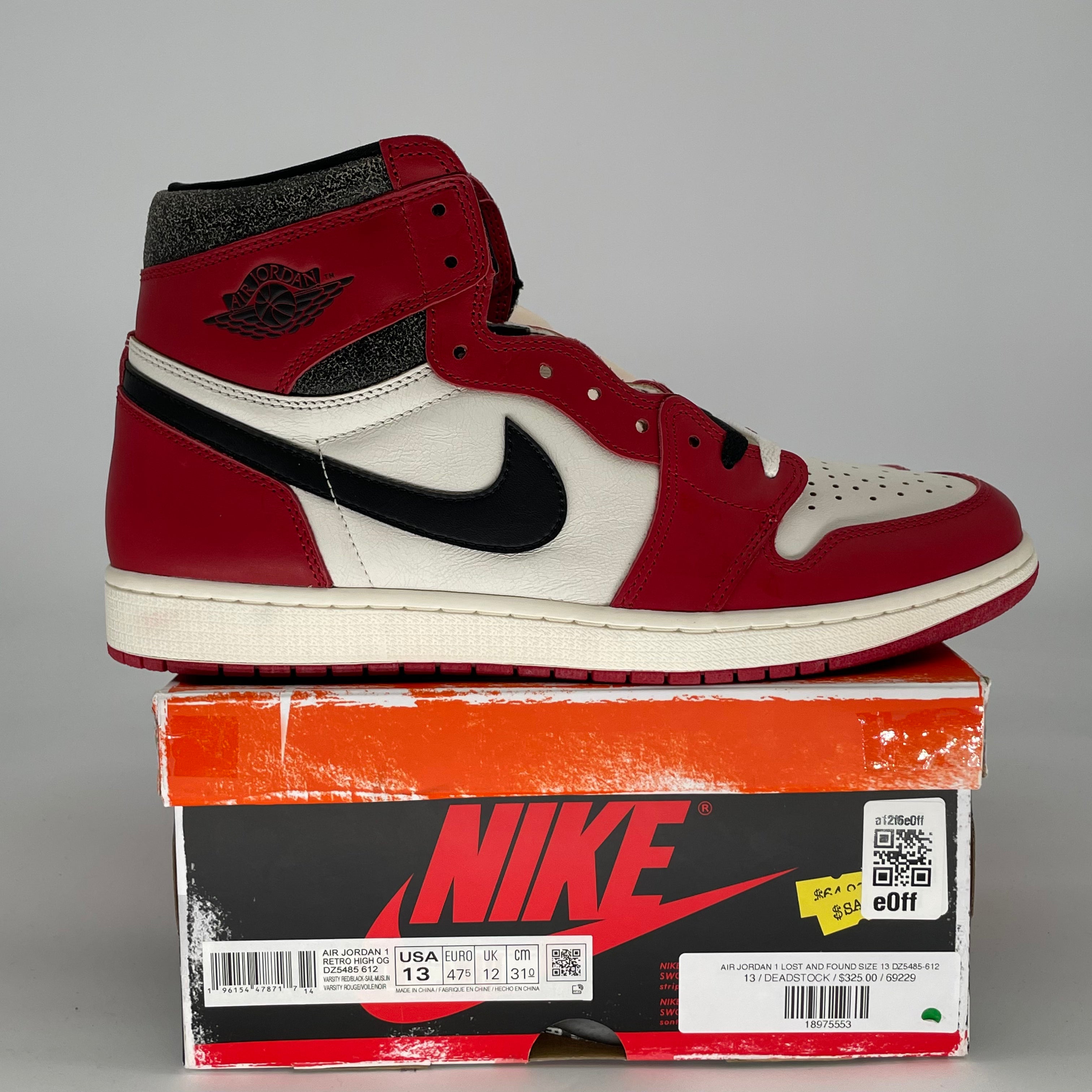 AIR JORDAN 1 CHICAGO LOST AND FOUND DZ5485-612 SIZE 13/14.5W