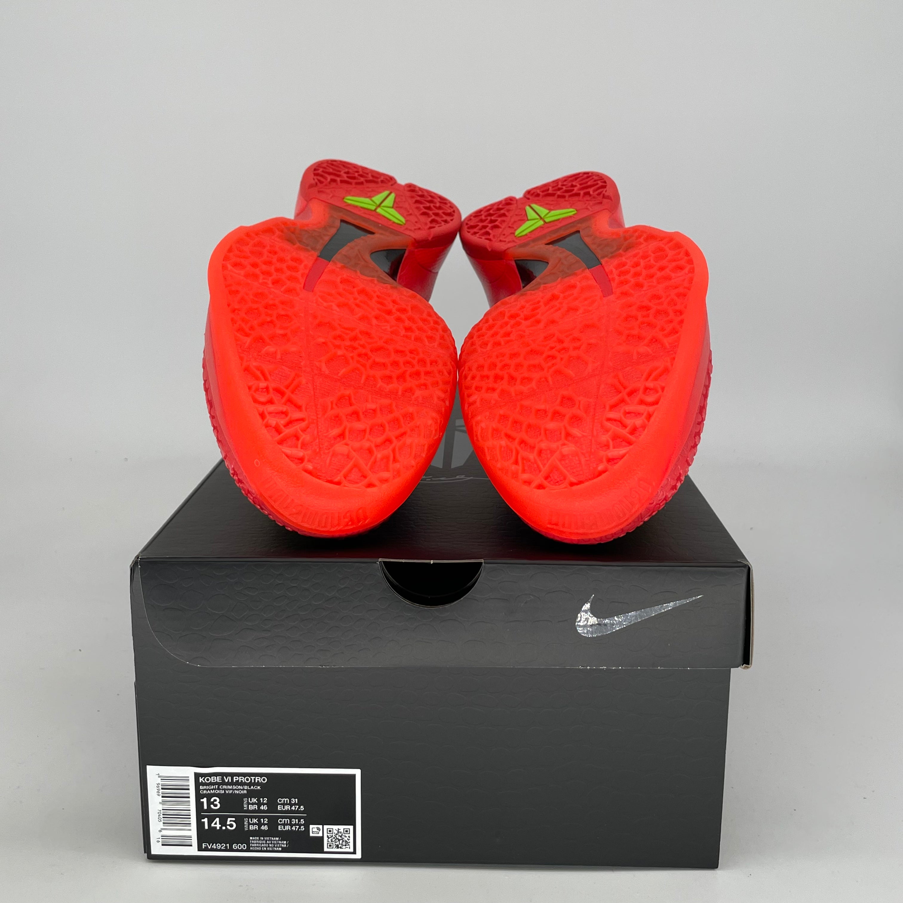 NIKE KOBE 6 PROTRO REVERSE GRINCH FV4921-600 SIZE 13/14.5W