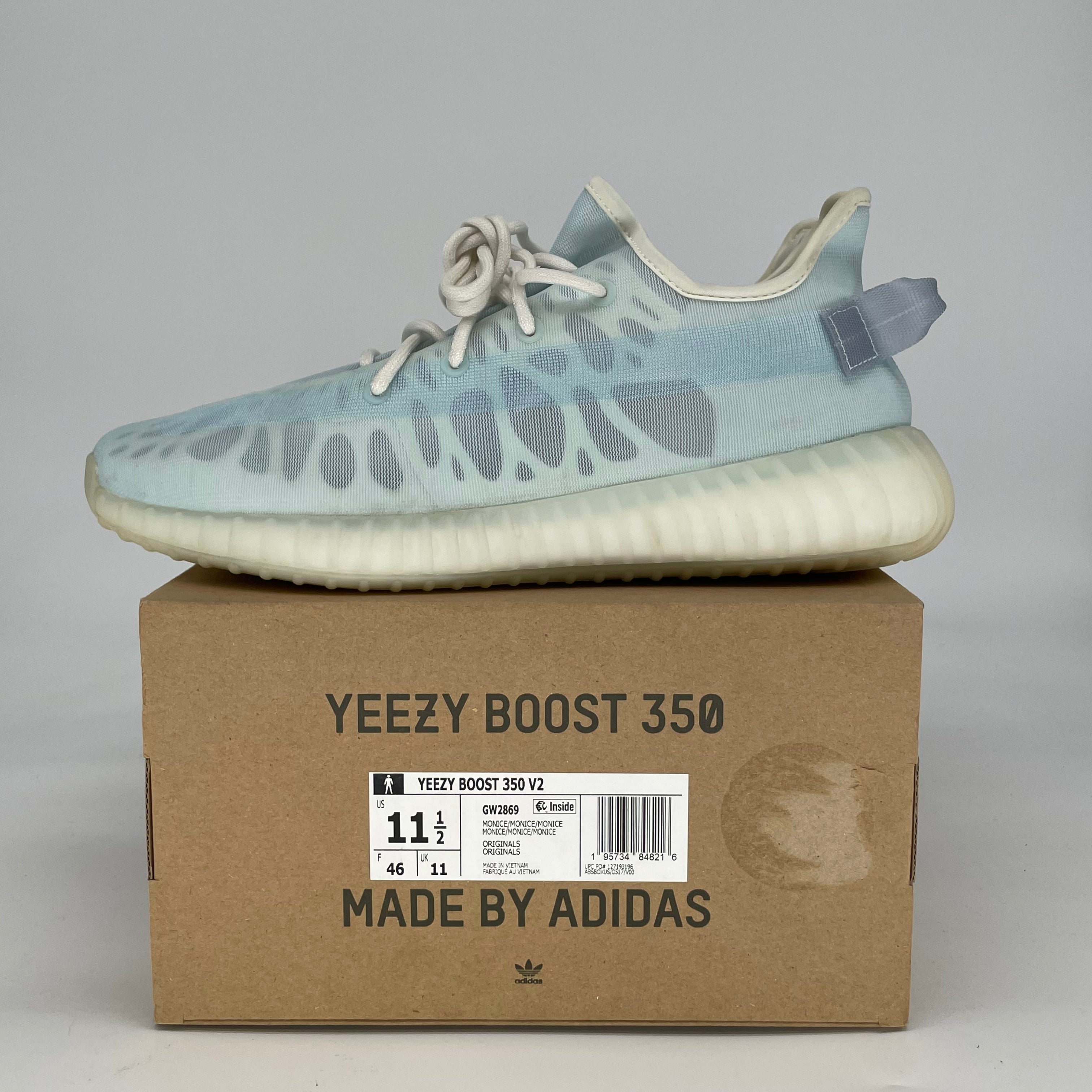 ADIDAS YEEZY 350 V2 MONO ICE GW2869 SIZE 11.5/13W