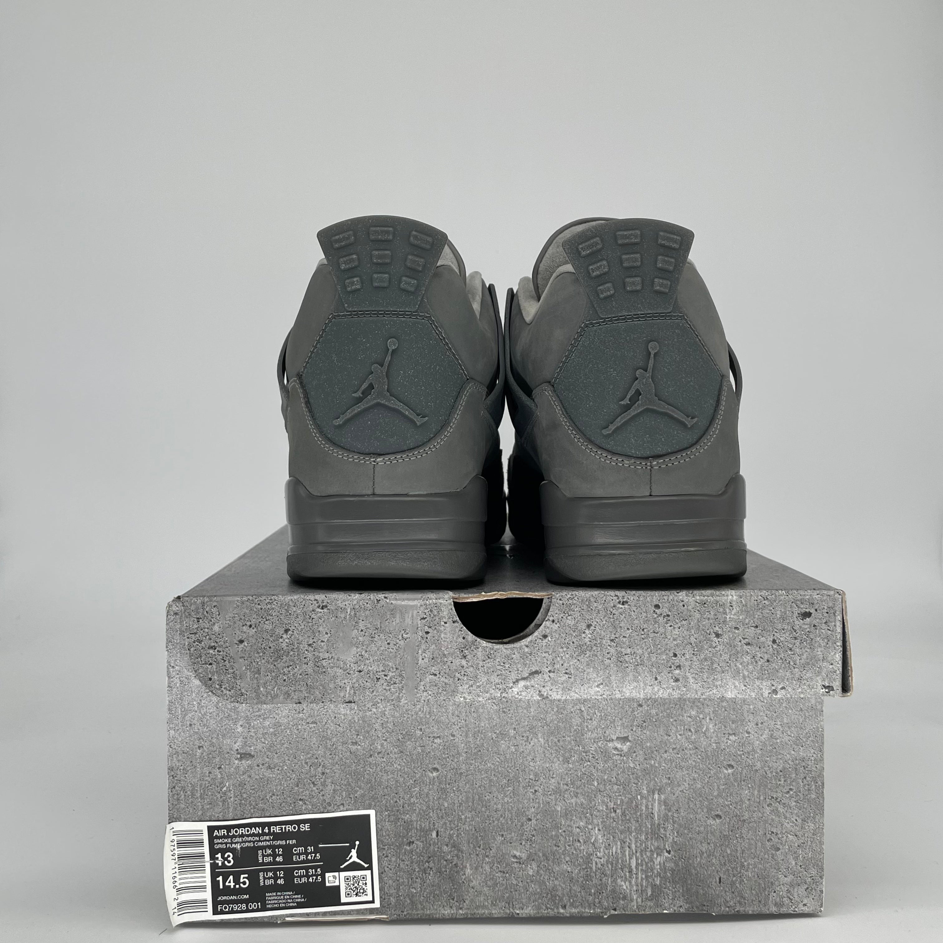 AIR JORDAN 4 WET CEMENT FQ7928-001 SIZE 13/14.5W