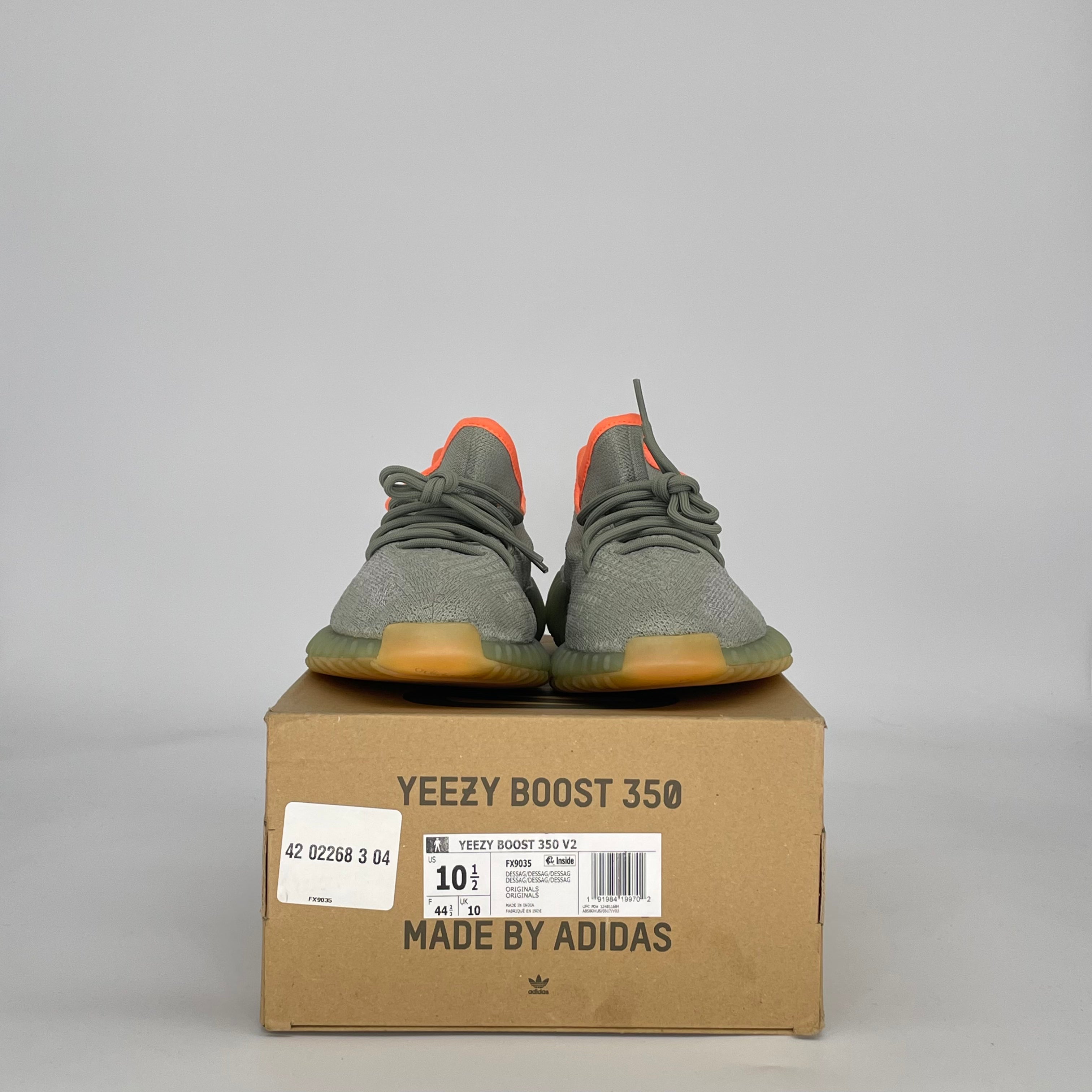 ADIDAS YEEZY BOOST 350 V2 DESERT SAGE FX9035 SIZE 10.5/12W