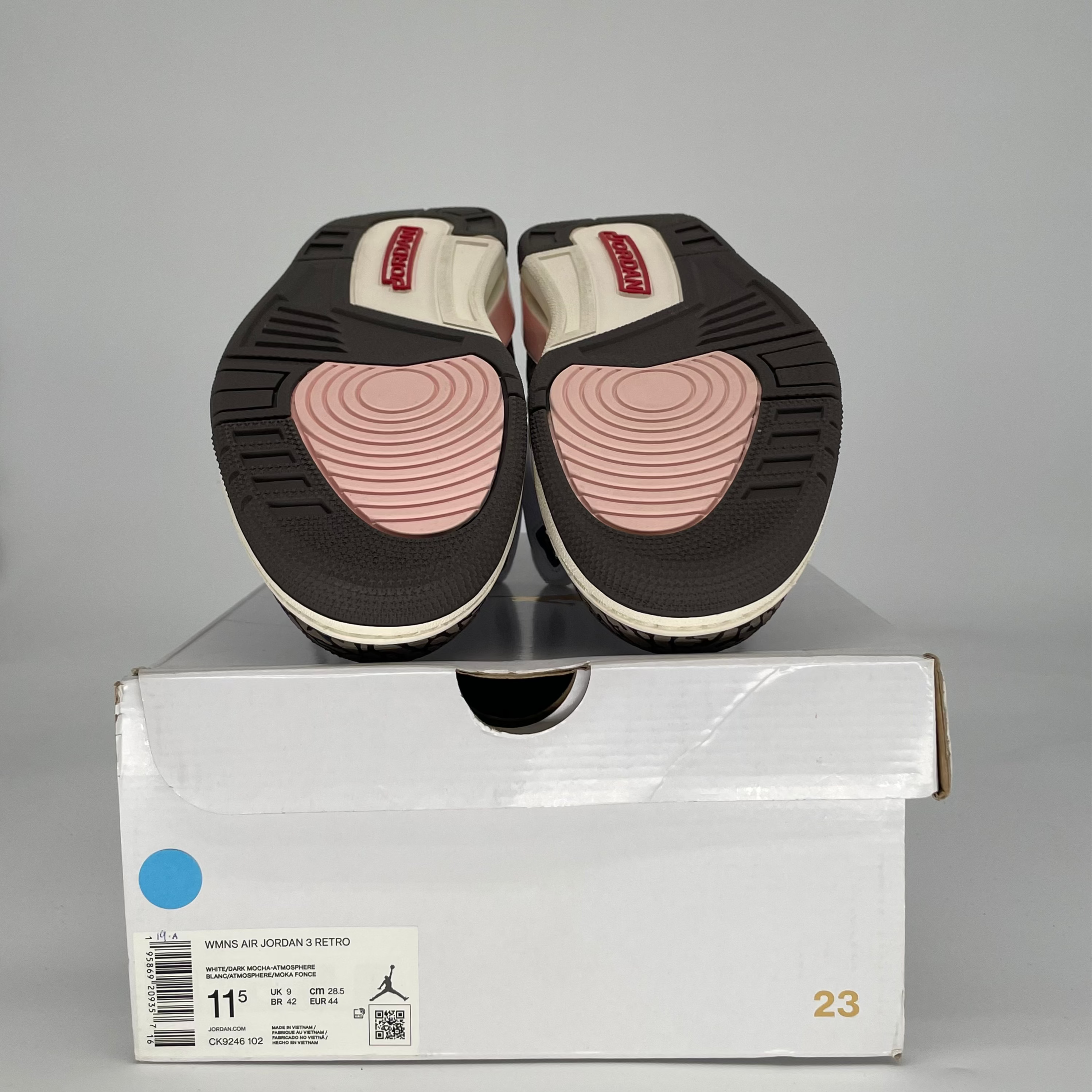AIR JORDAN 3 NEAPOLITAN DARK MAOCHA W CK9246-102 SIZE 10/11.5W