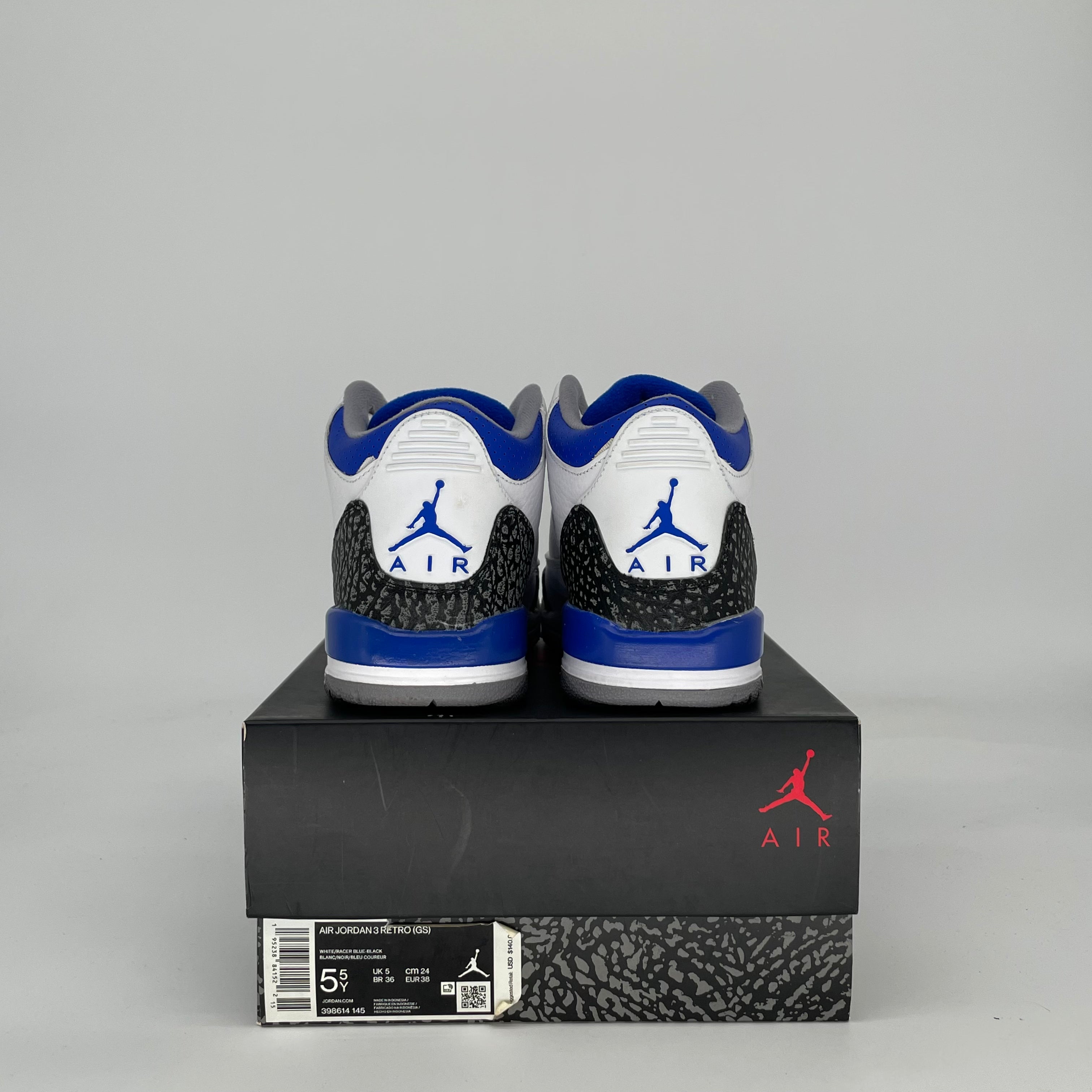 AIR JORDAN 3 RACER BLUE CT8532-145 SIZE 5.5/7W