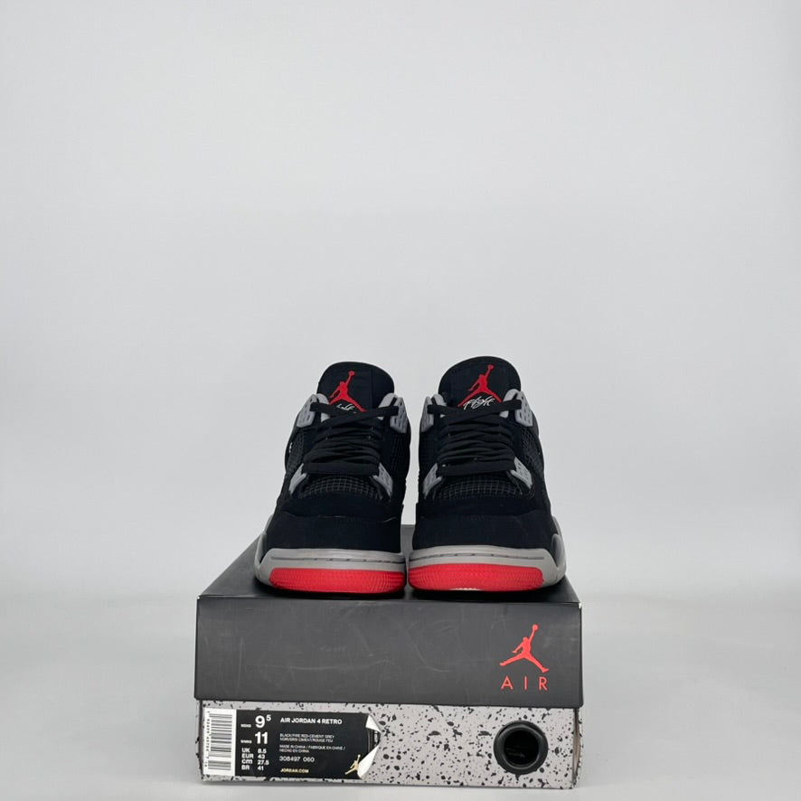 AIR JORDAN 4 BRED (2019) 308497-060 SIZE 9.5/11W