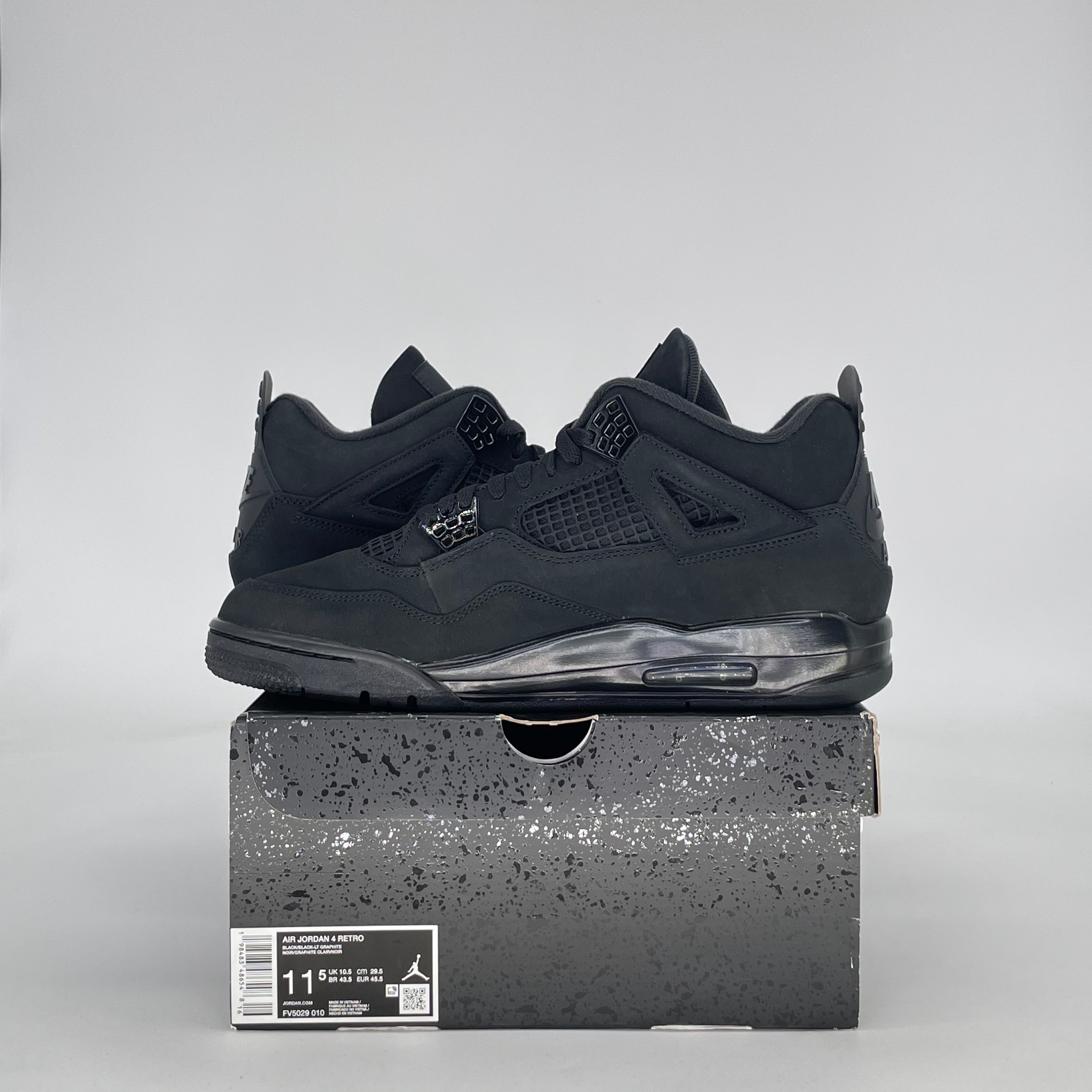 AIR JORDAN 4 BLACK CAT FV5029-010 SIZE 11.5/13W
