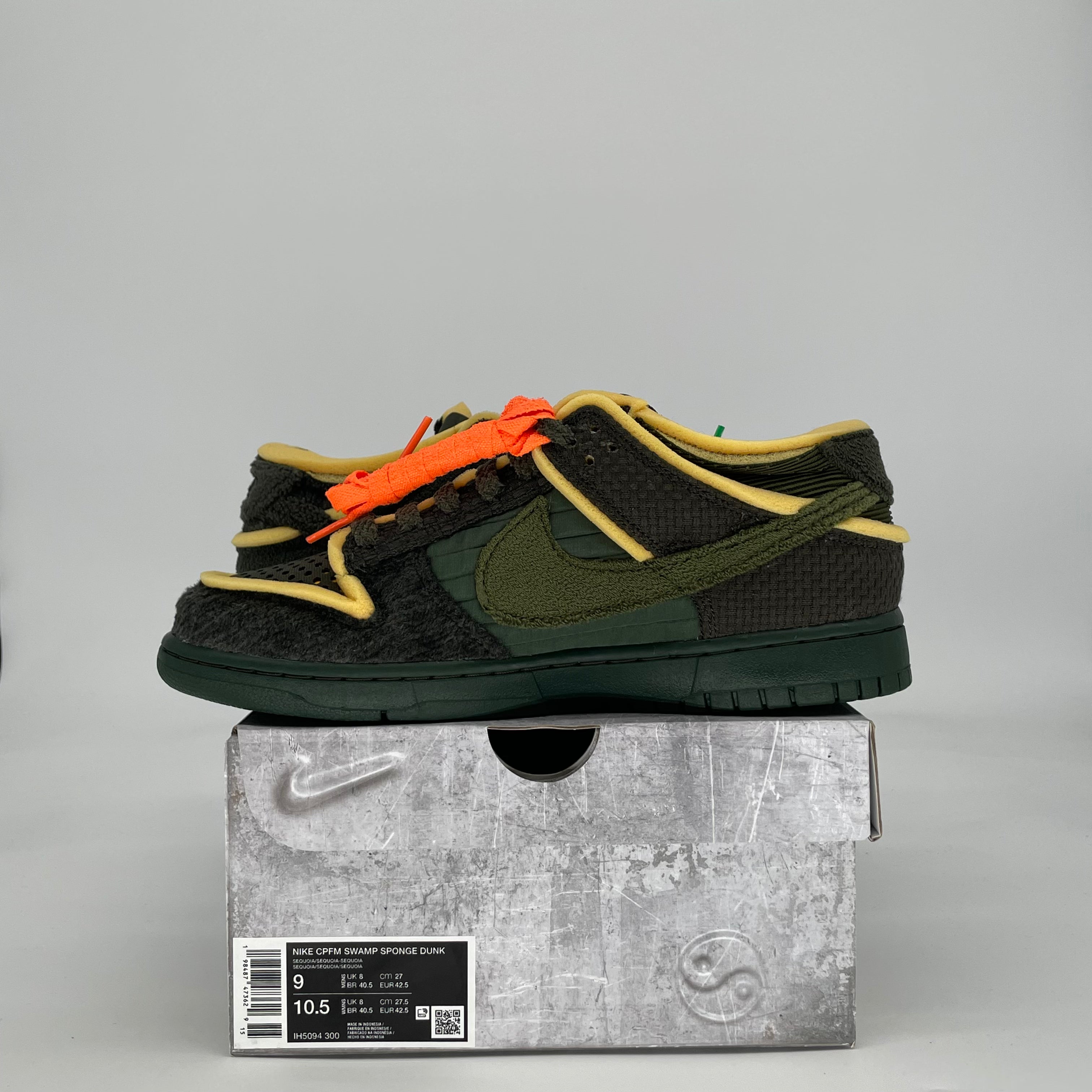 NIKE DUNK LOW CPFM SWAMP SPONGE SEQUOIA IH5094-300 SIZE 9/10.5W