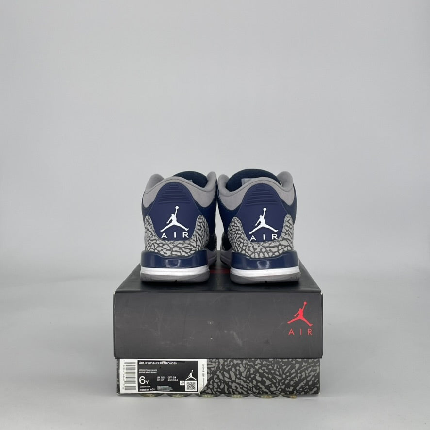 AIR JORDAN 3 GEORGETOWN (2021) 398614-401 SIZE 6/7.5W GS
