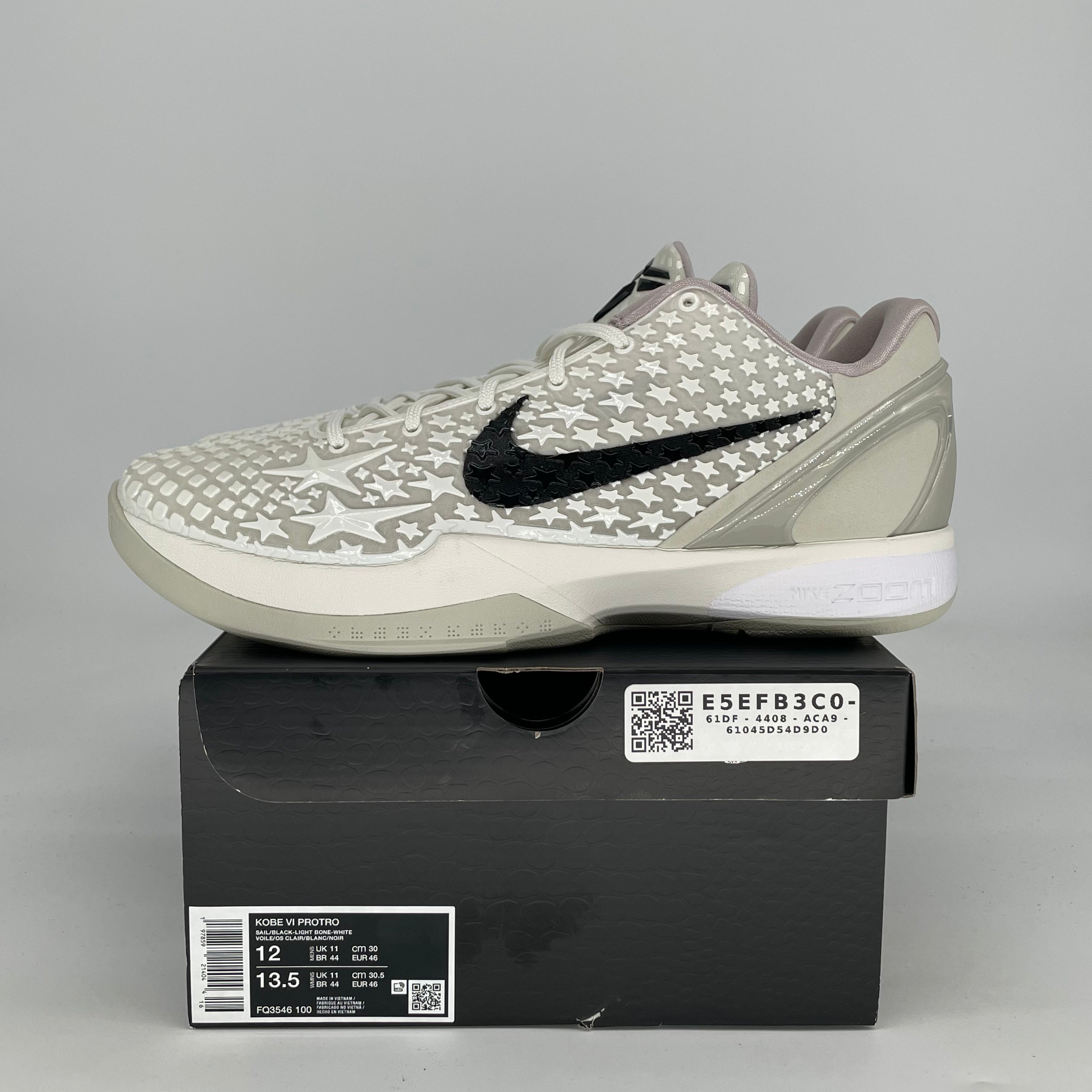 NIKE KOBE 6 PROTRO SAIL ALL STAR FQ3546-100 SIZE 12/13.5W