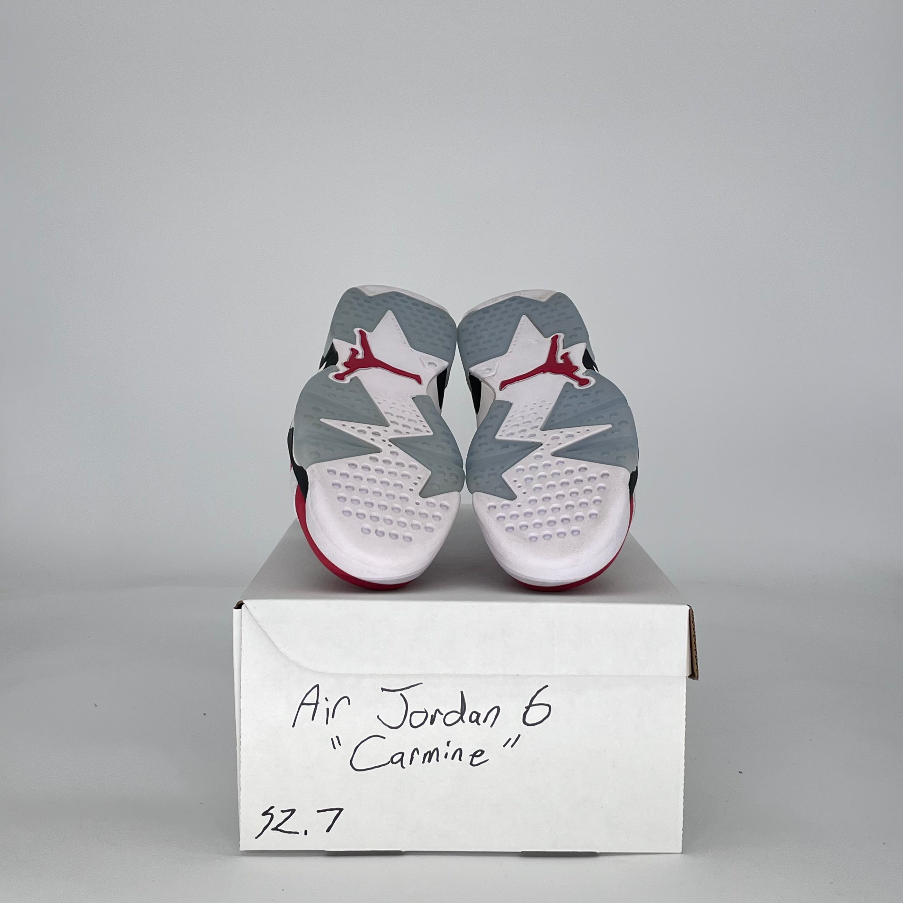 AIR JORDAN 6 CARMINE 384665-106 SIZE 7/8.5W GS