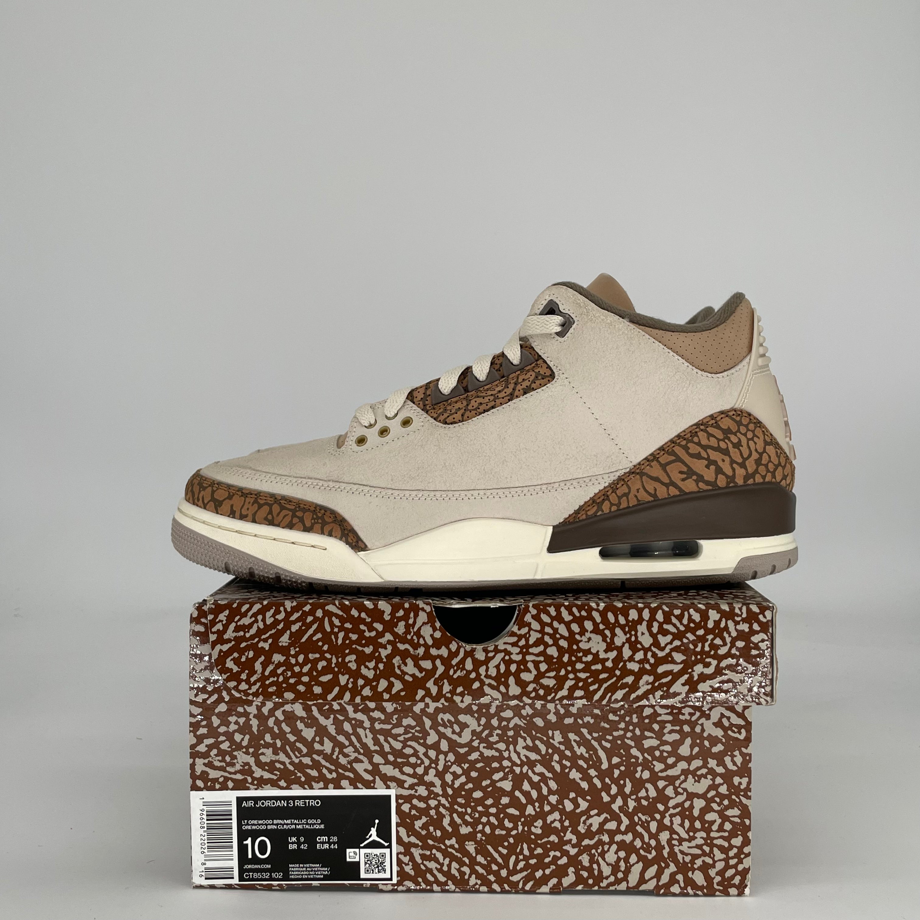 AIR JORDAN 3 PALOMINO CT8532-102 SIZE 10/11.5W