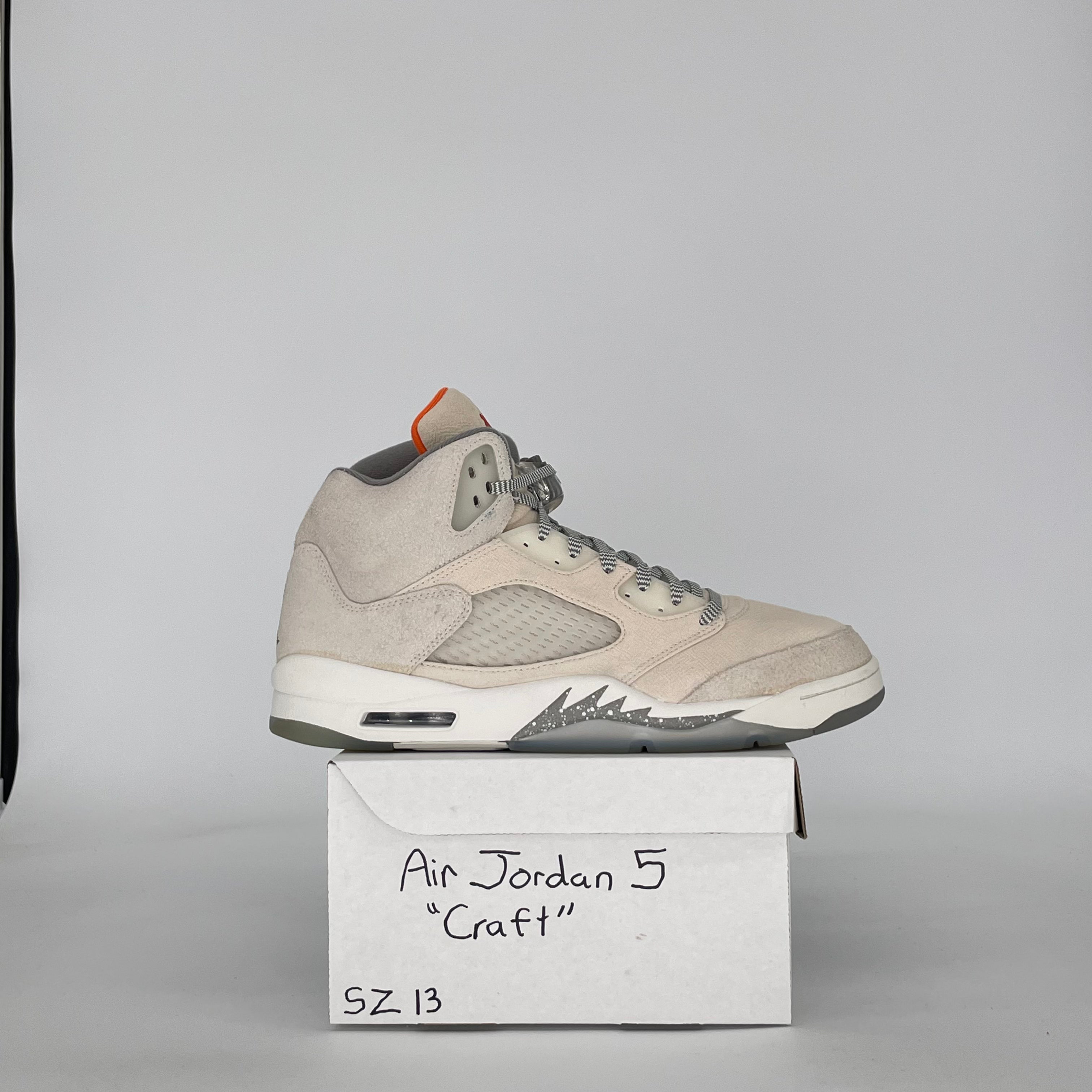 AIR JORDAN 5 CRAFT LIGHT OREWOOD BROWN FD9222-180 SIZE 13/14.5W