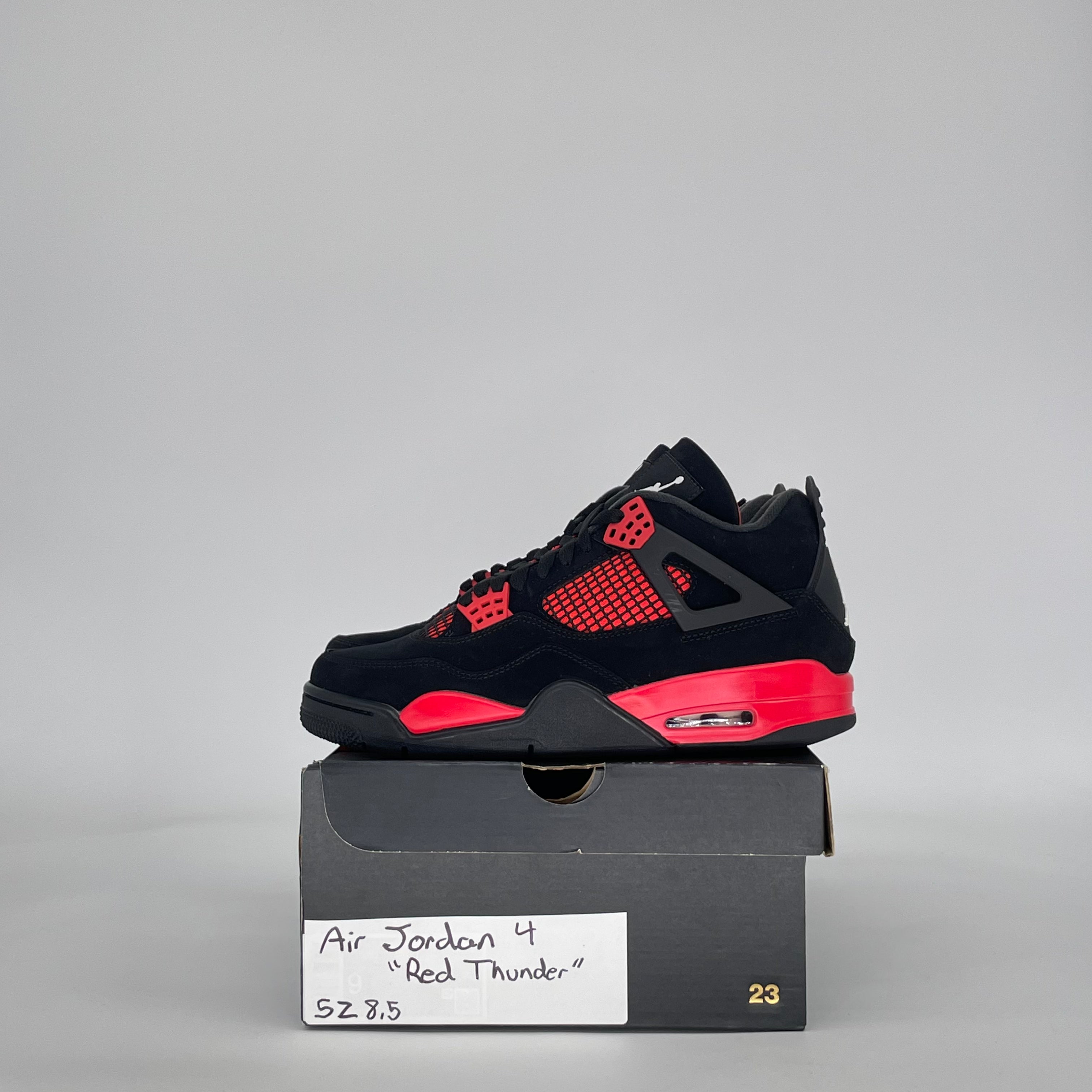 AIR JORDAN 4 RED THUNDER CT8527-016 SIZE 8.5/10W