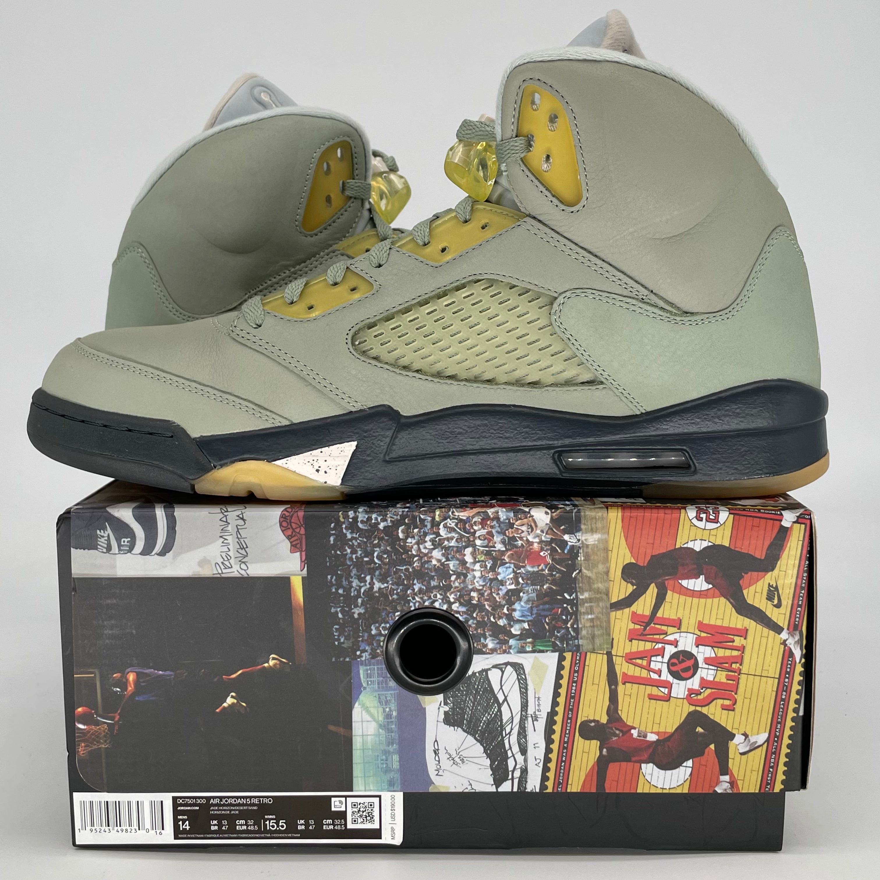 AIR JORDAN 5 JADE HORIZON DC7501-300 SIZE 14/15.5W