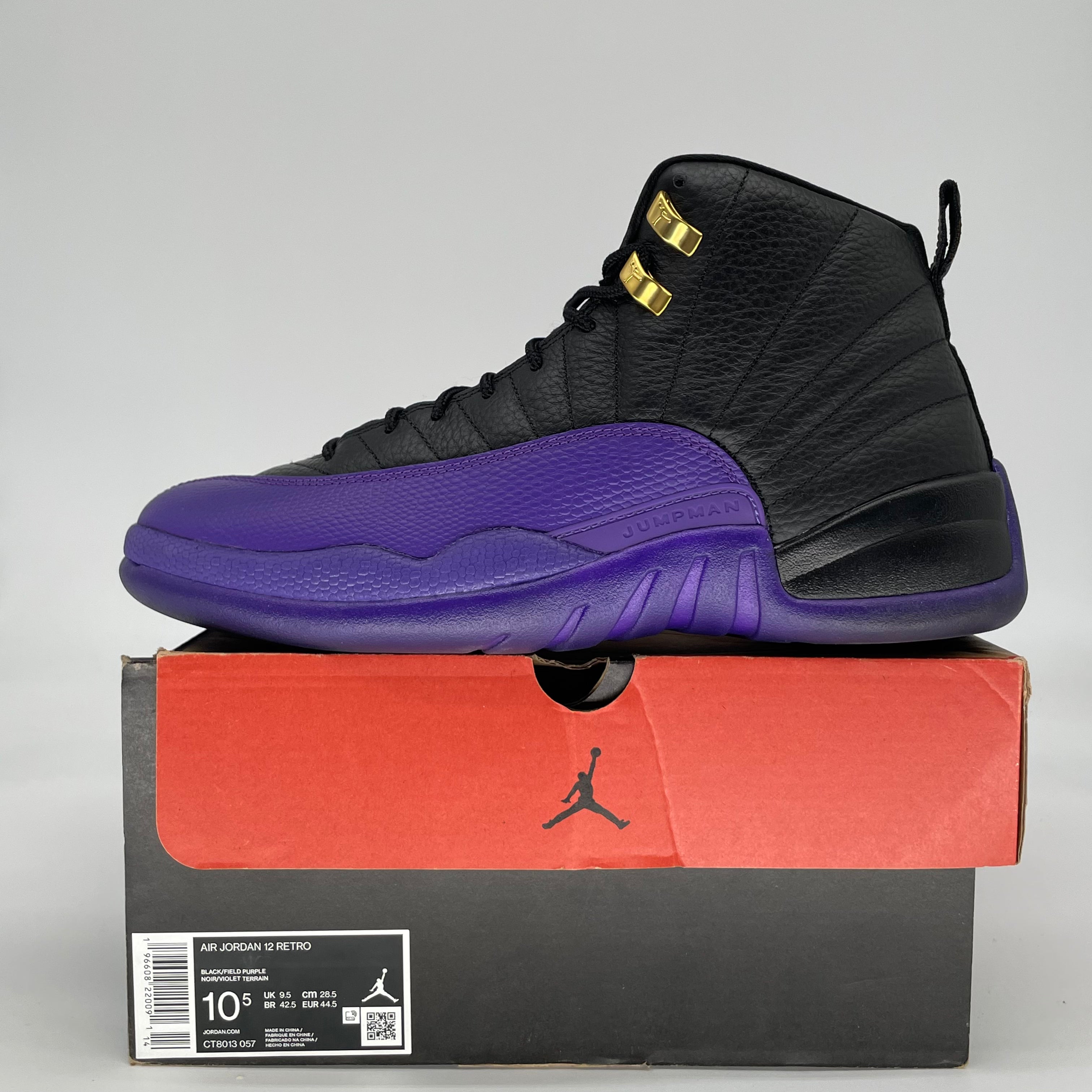 AIR JORDAN 12 FIELD PURPLE CT8013-057 SIZE 10/11.5W
